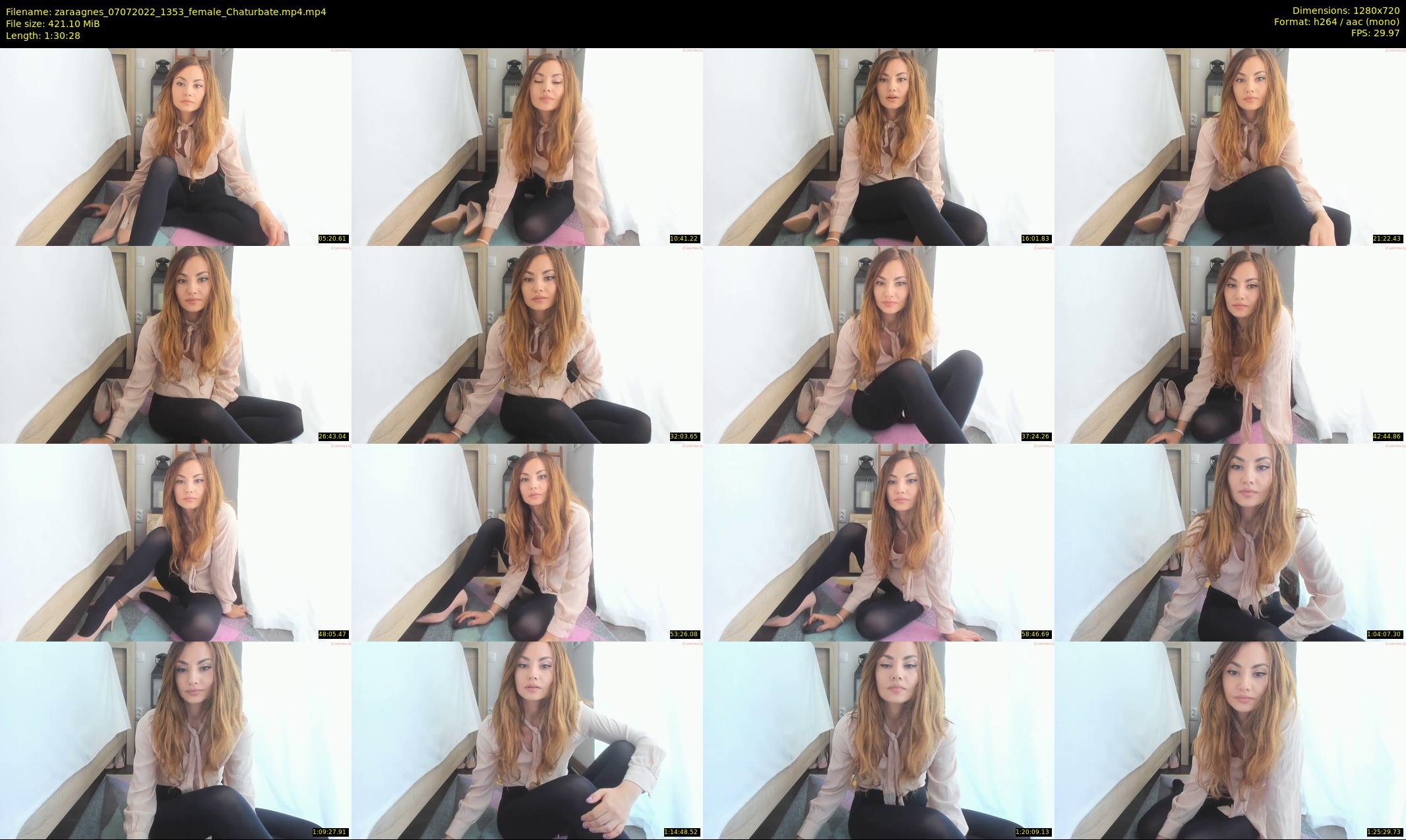 zaraagnes — 91 minute Chaturbate female cam show recording, 720p, Jul 7, 2022