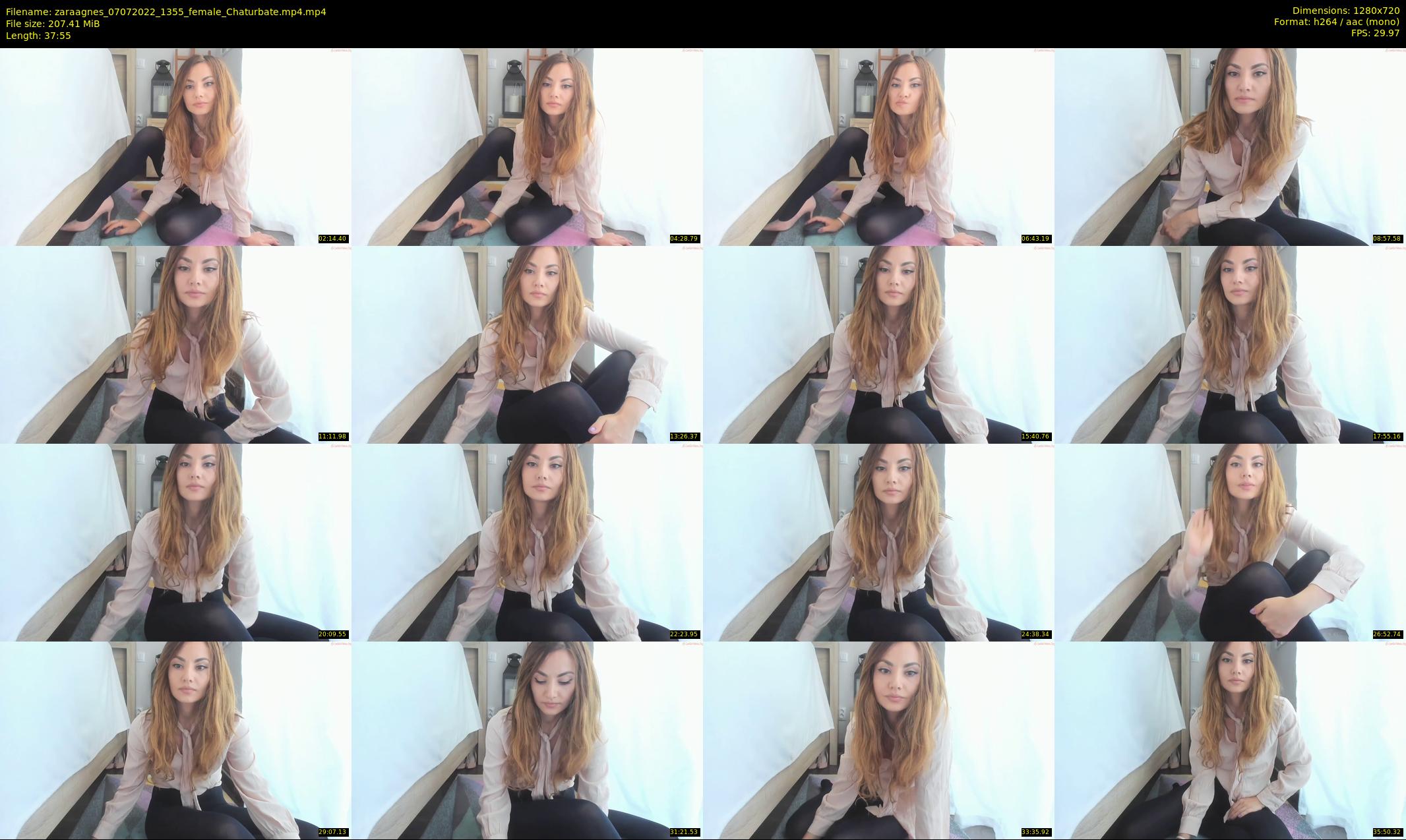 zaraagnes — 38 minute Chaturbate female cam show recording, 720p, Jul 7, 2022