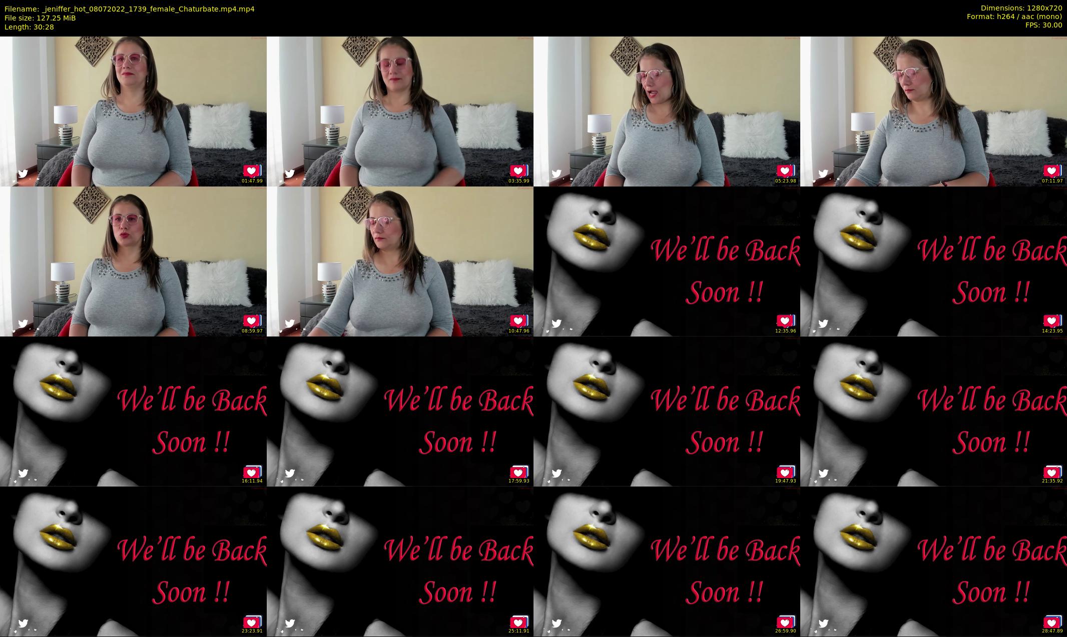 _jeniffer_hot — 31 minute Chaturbate female cam show recording, 720p, Jul 8, 2022