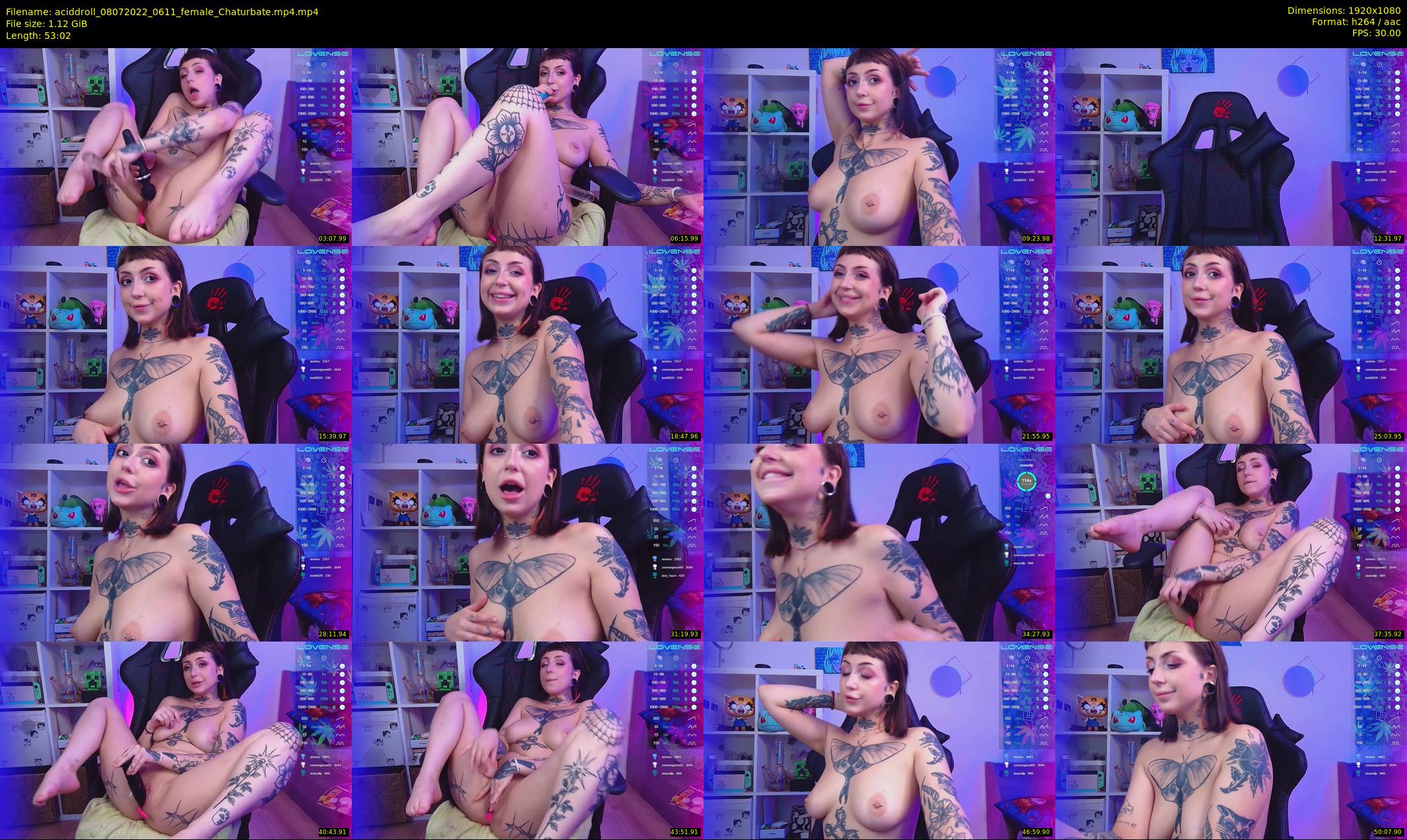 aciddroll — 54 minute Chaturbate female cam show recording, 1080p, Jul 8, 2022
