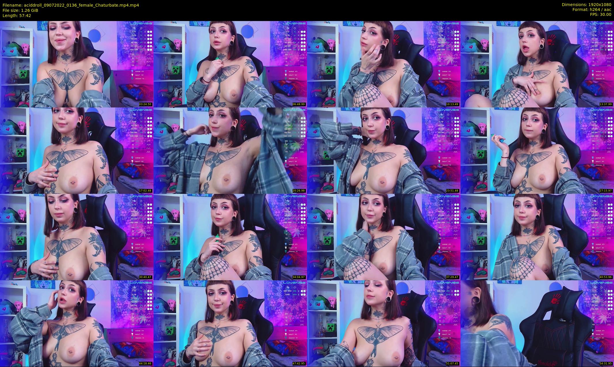 aciddroll — 58 minute Chaturbate female cam show recording, 1080p, Jul 9, 2022