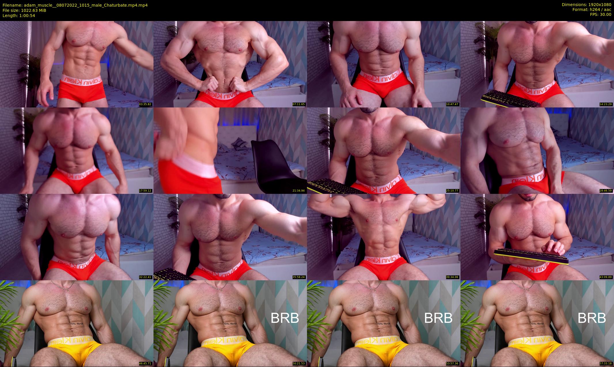 adam_muscle_ — 61 minute Chaturbate male cam show recording, 1080p, Jul 8, 2022