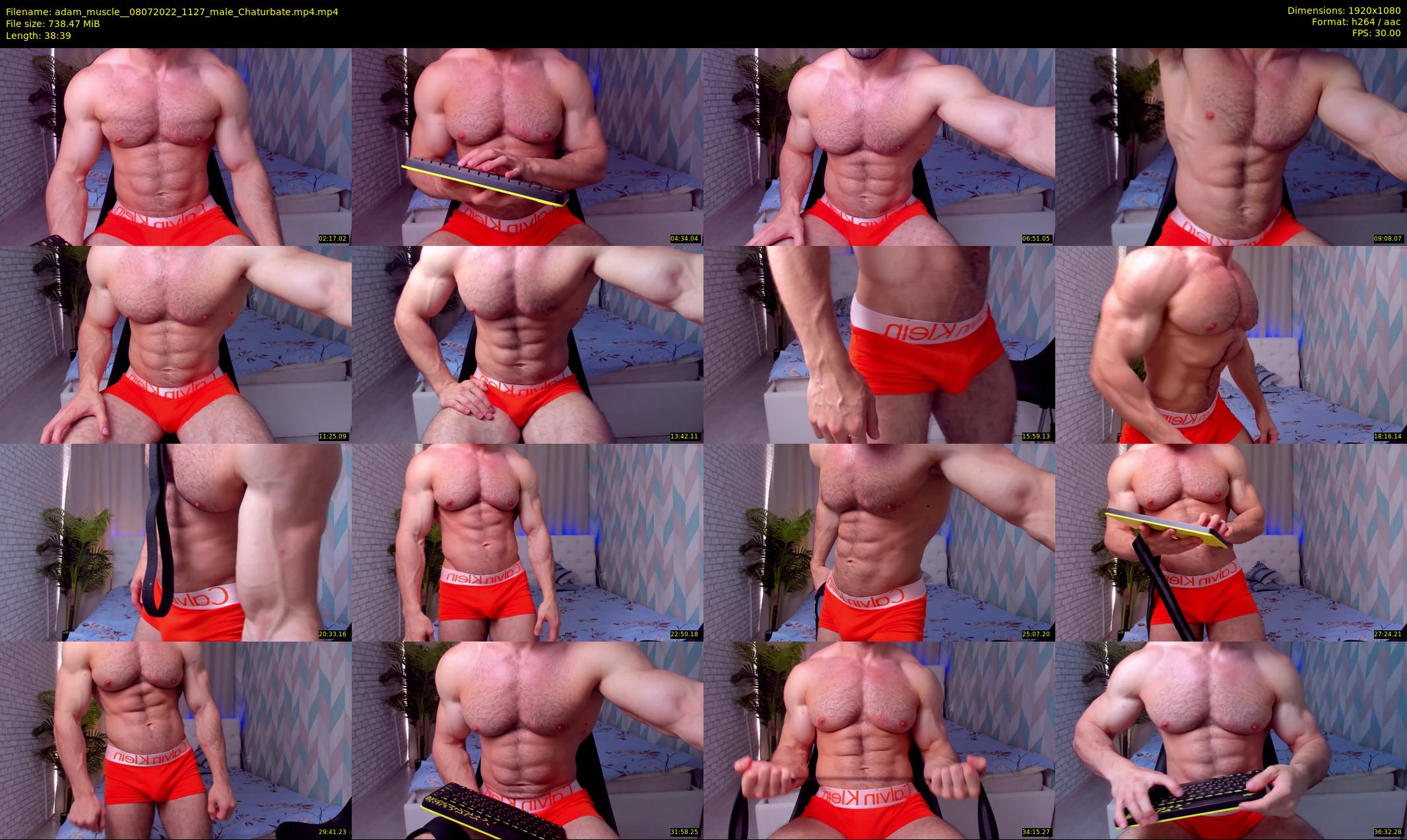 adam_muscle_ — 39 minute Chaturbate male cam show recording, 1080p, Jul 8, 2022