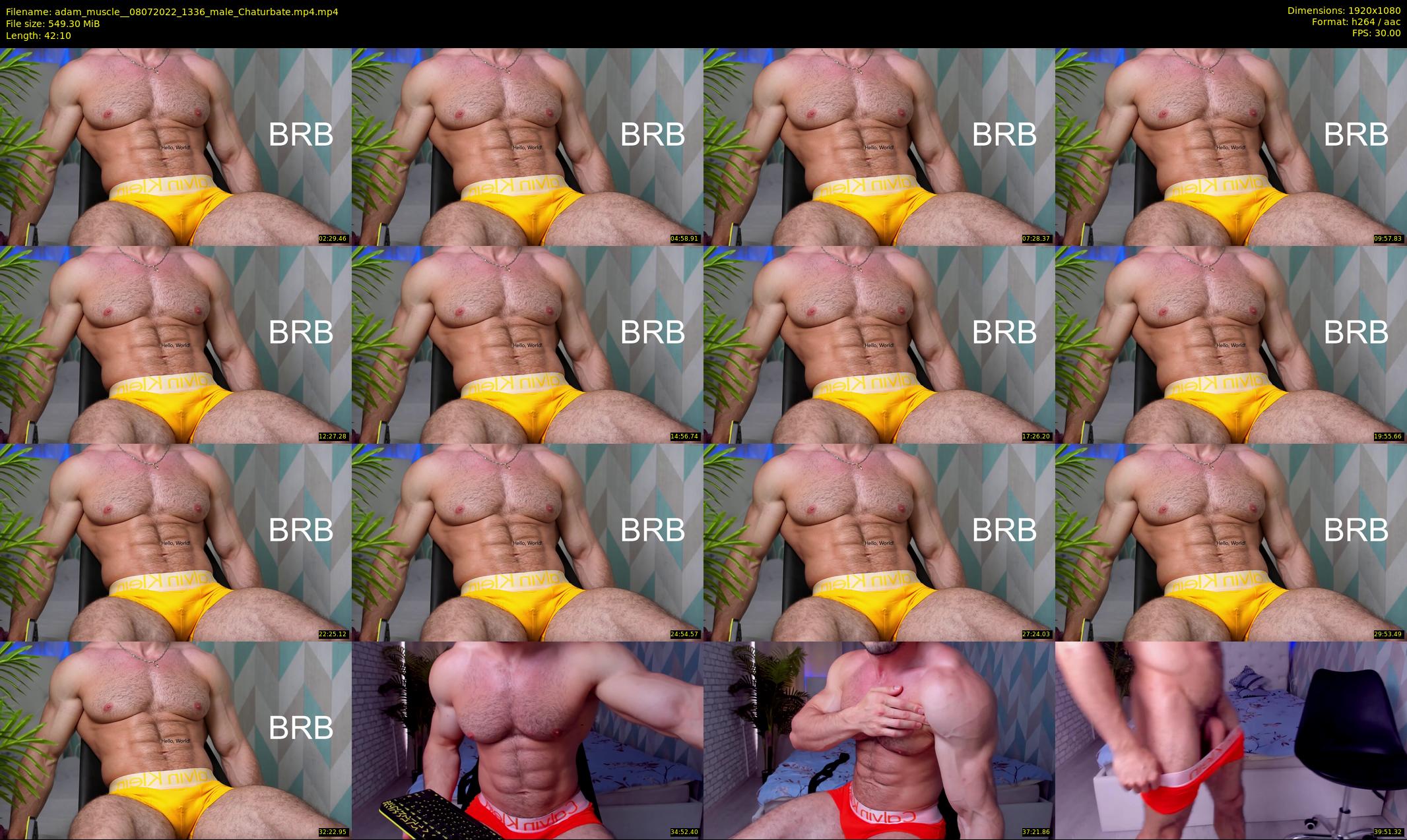 adam_muscle_ — 43 minute Chaturbate male cam show recording, 1080p, Jul 8, 2022