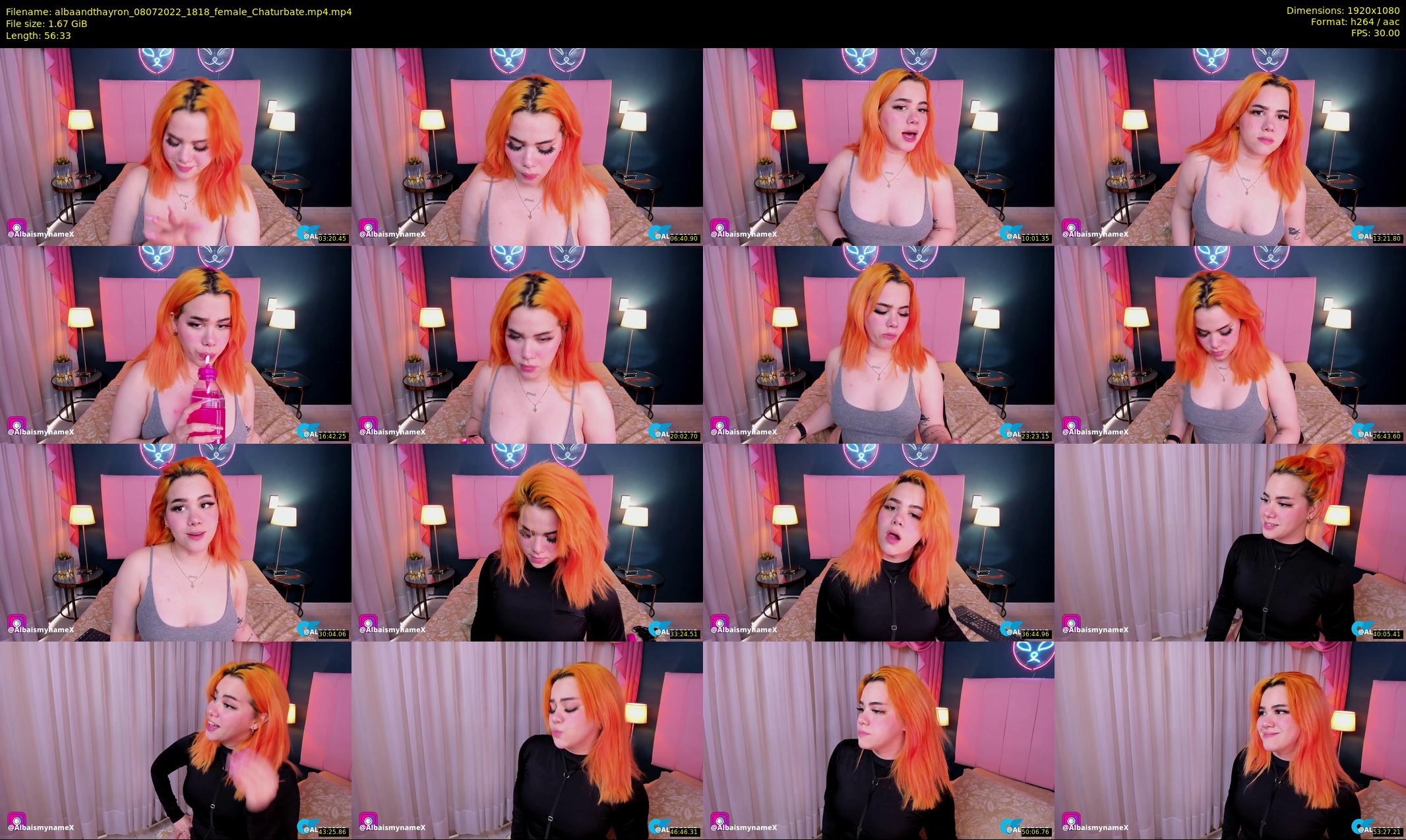 albaandthayron — 57 minute Chaturbate couple cam show recording, 1080p, Jul 8, 2022