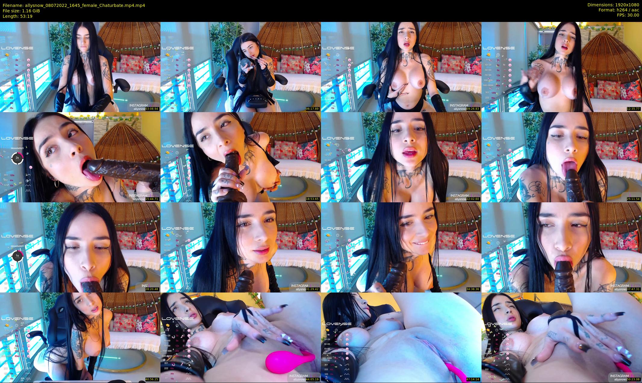 allysnow — 54 minute Chaturbate female cam show recording, 1080p, Jul 8, 2022
