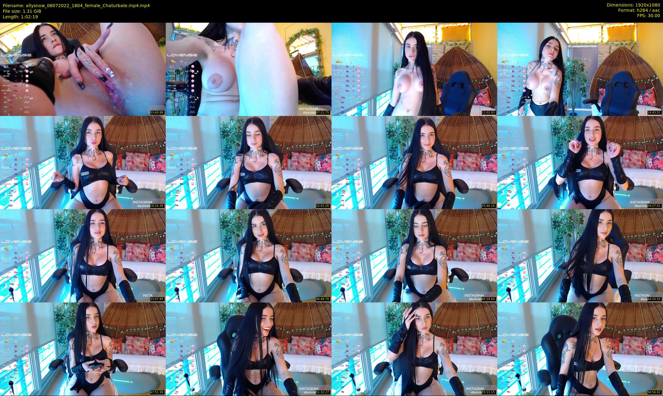 allysnow — 63 minute Chaturbate female cam show recording, 1080p, Jul 8, 2022