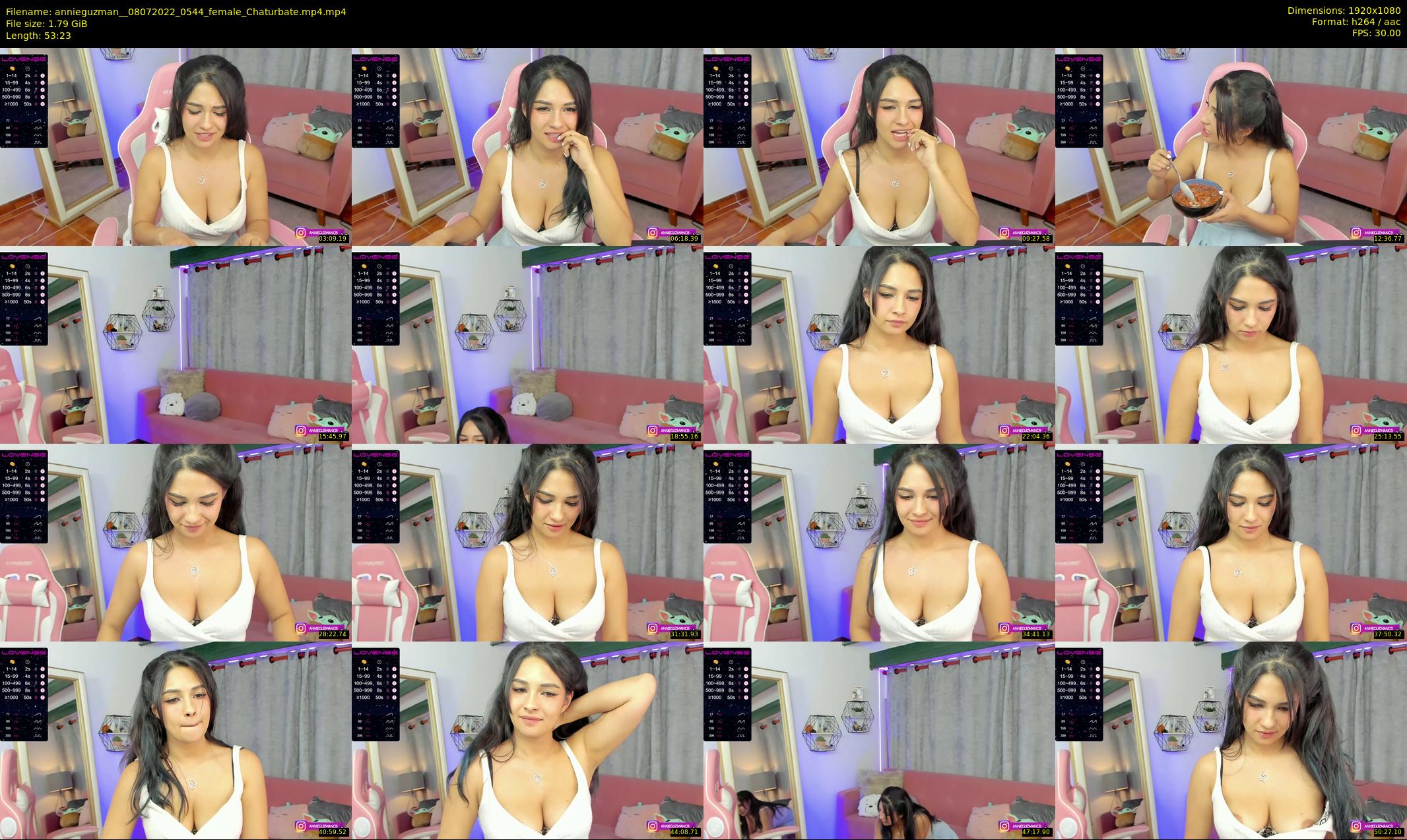 annieguzman_ — 54 minute Chaturbate female cam show recording, 1080p, Jul 8, 2022