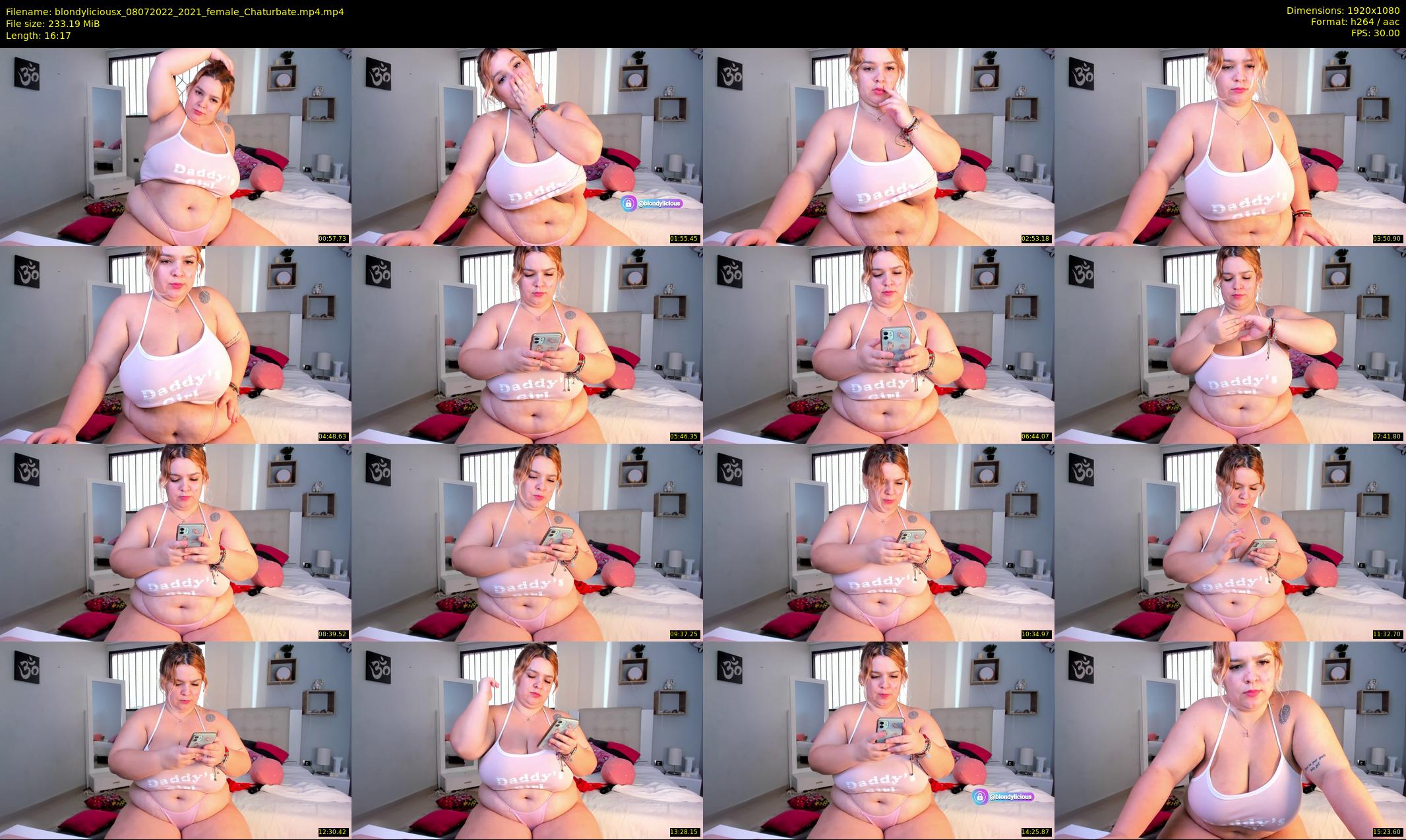 blondyliciousx — 17 minute Chaturbate female cam show recording, 1080p, Jul 8, 2022