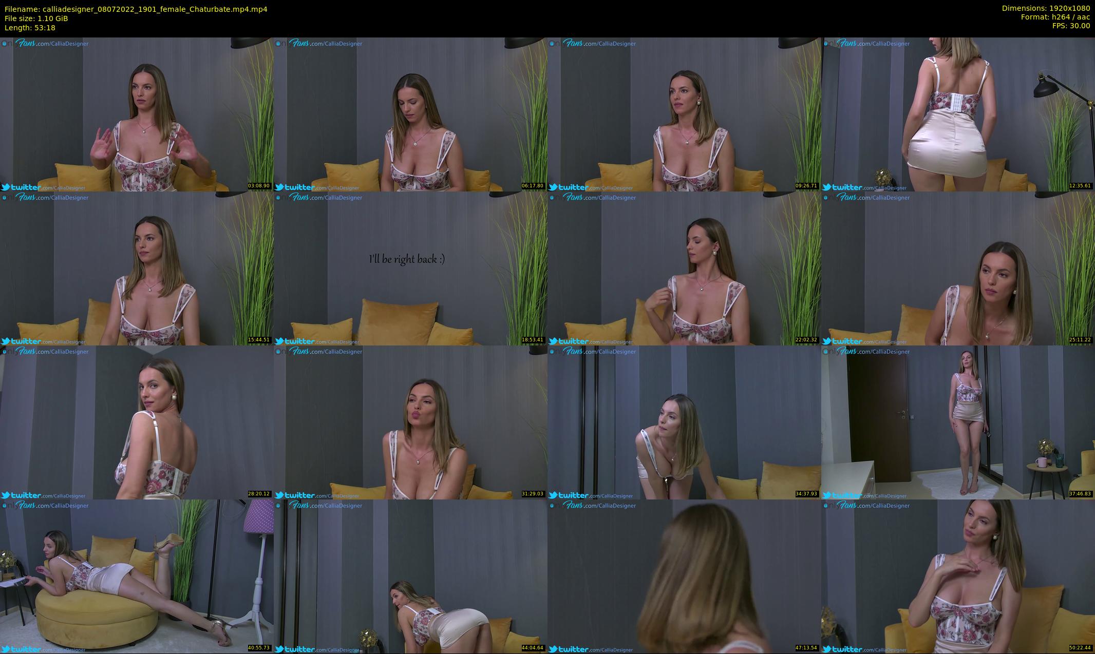 calliadesigner — 54 minute Chaturbate female cam show recording, 1080p, Jul 8, 2022