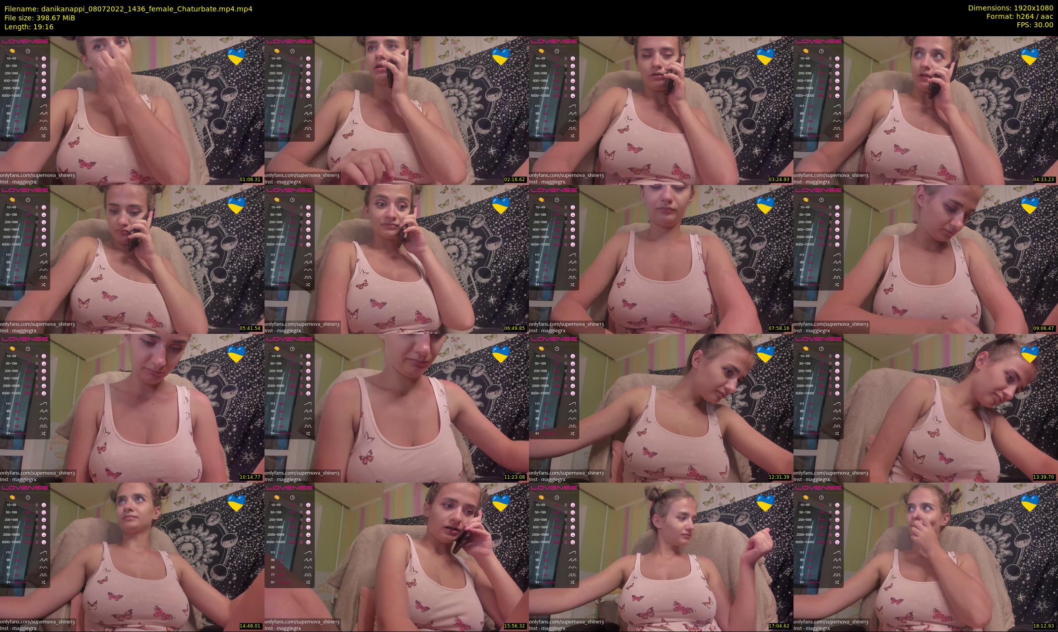 danikanappi — 20 minute Chaturbate female cam show recording, 1080p, Jul 8, 2022