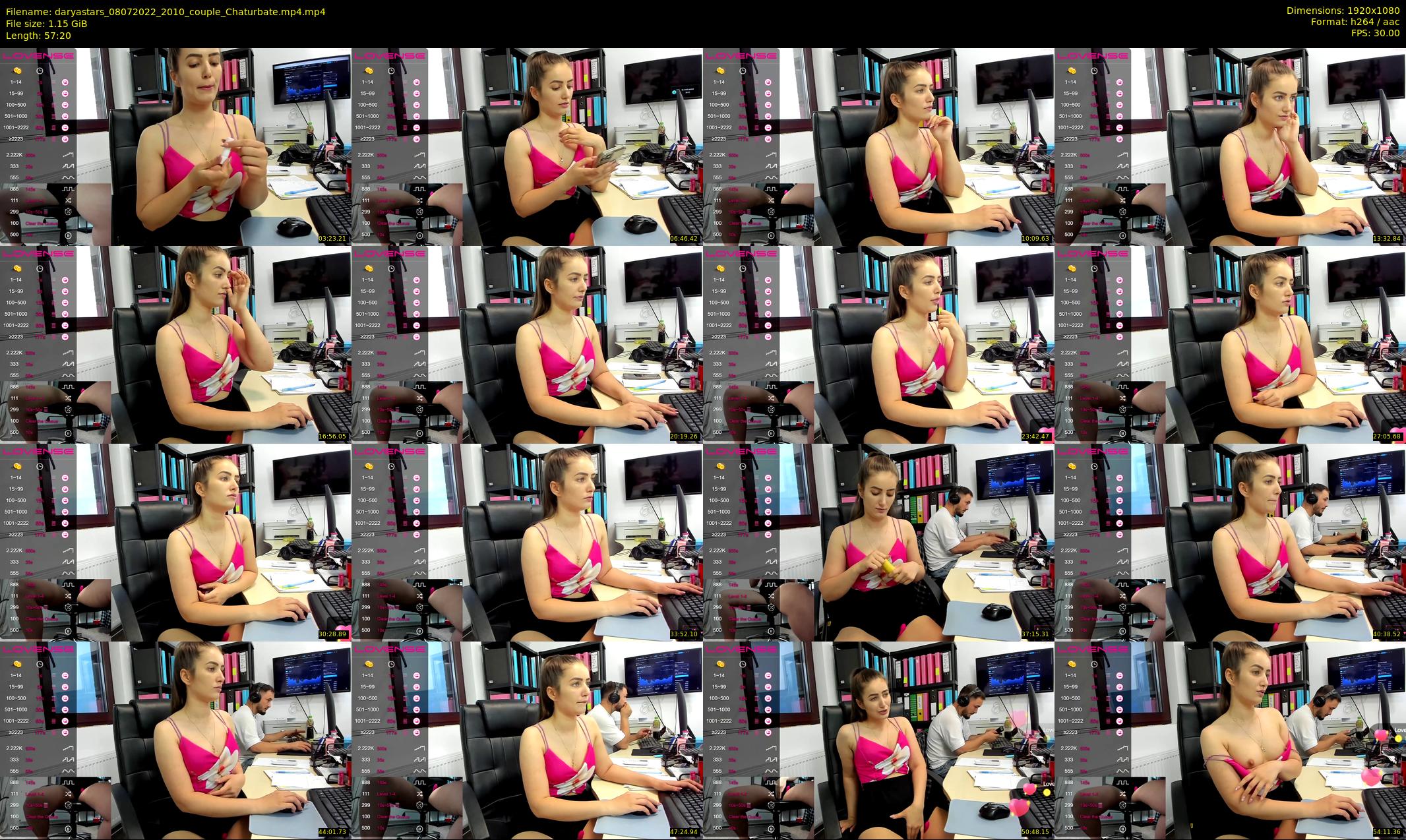 daryastars — 58 minute Chaturbate couple cam show recording, 1080p, Jul 8, 2022