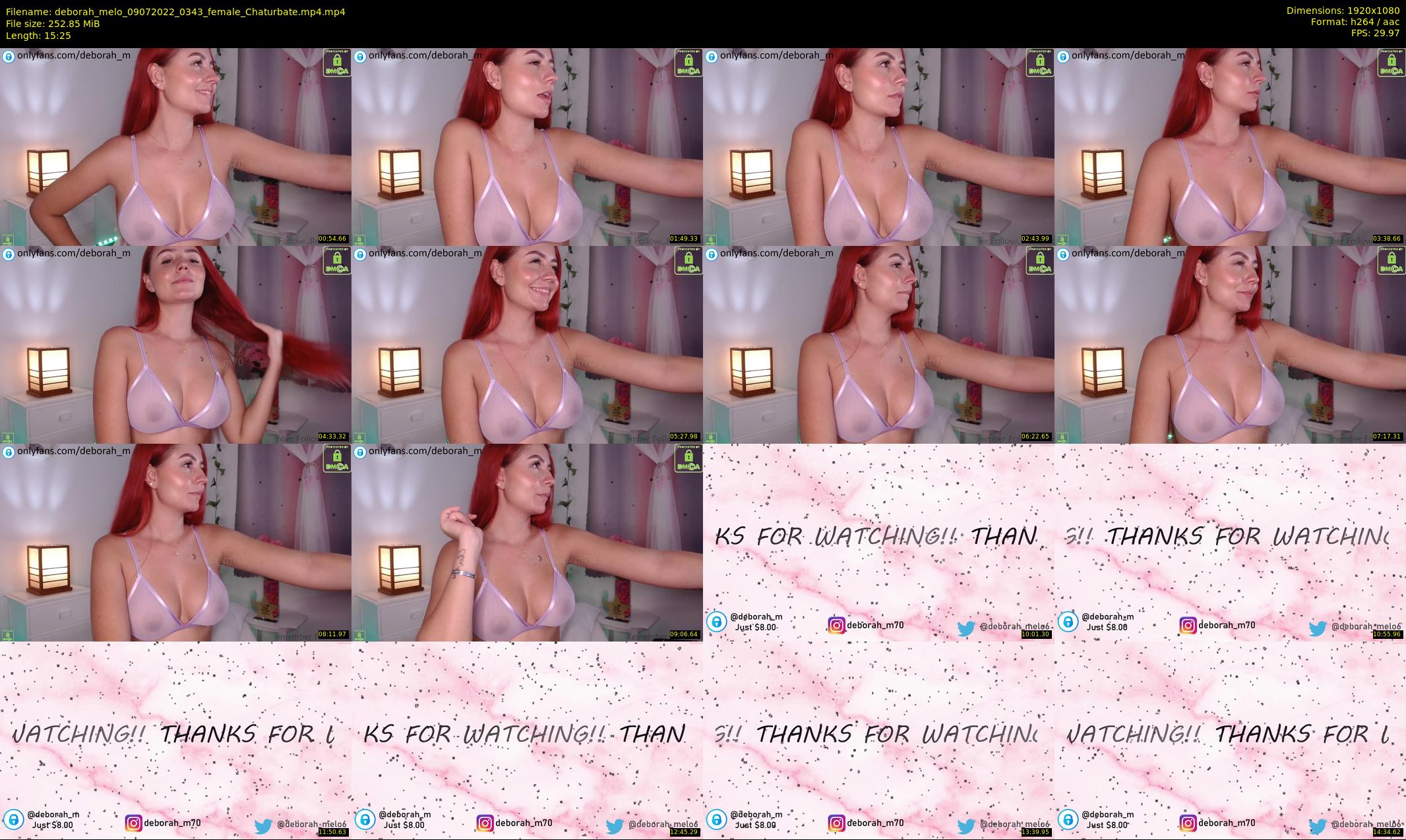 deborah_melo — 16 minute Chaturbate female cam show recording, 1080p, Jul 9, 2022