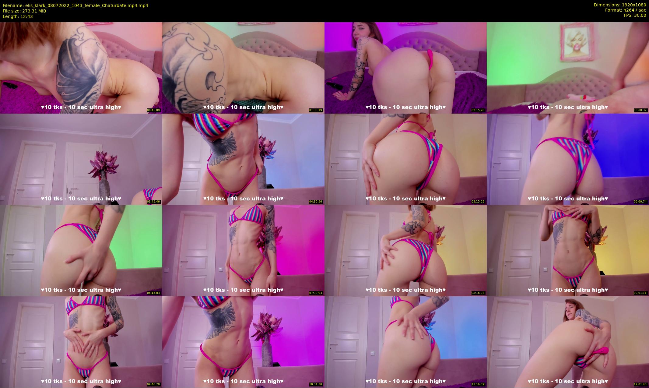 elis_klark — 13 minute Chaturbate female cam show recording, 1080p, Jul 8, 2022