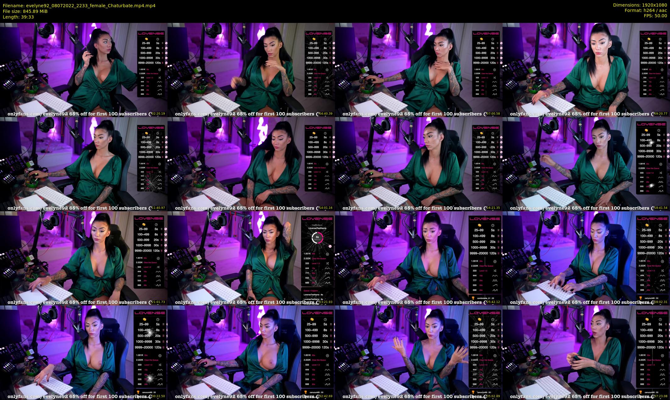 evelyne92 — 40 minute Chaturbate female cam show recording, 1080p, Jul 8, 2022