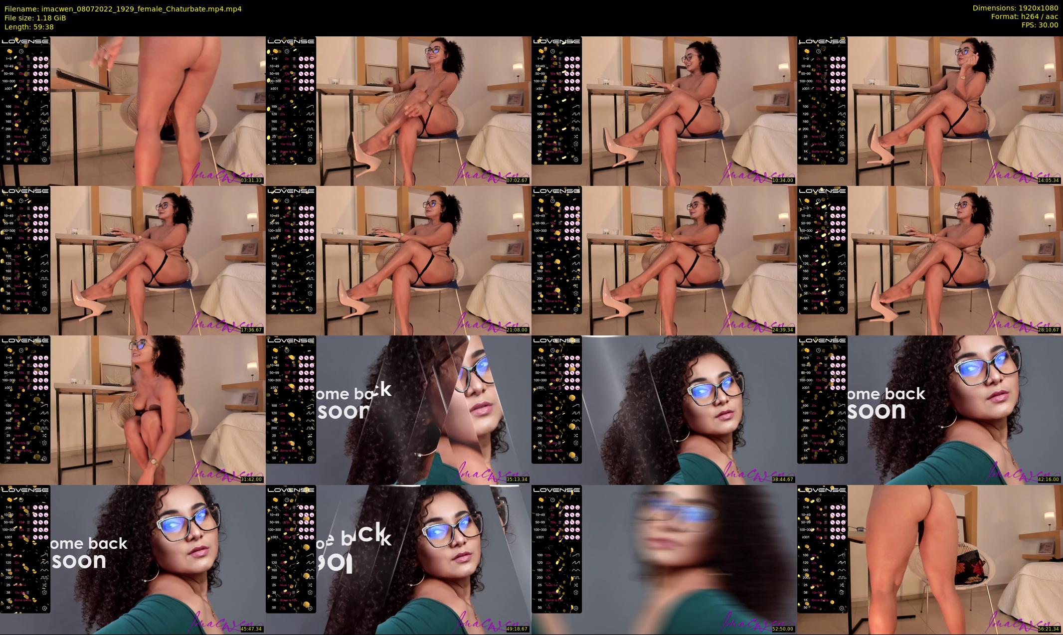 imacwen — 60 minute Chaturbate female cam show recording, 1080p, Jul 8, 2022