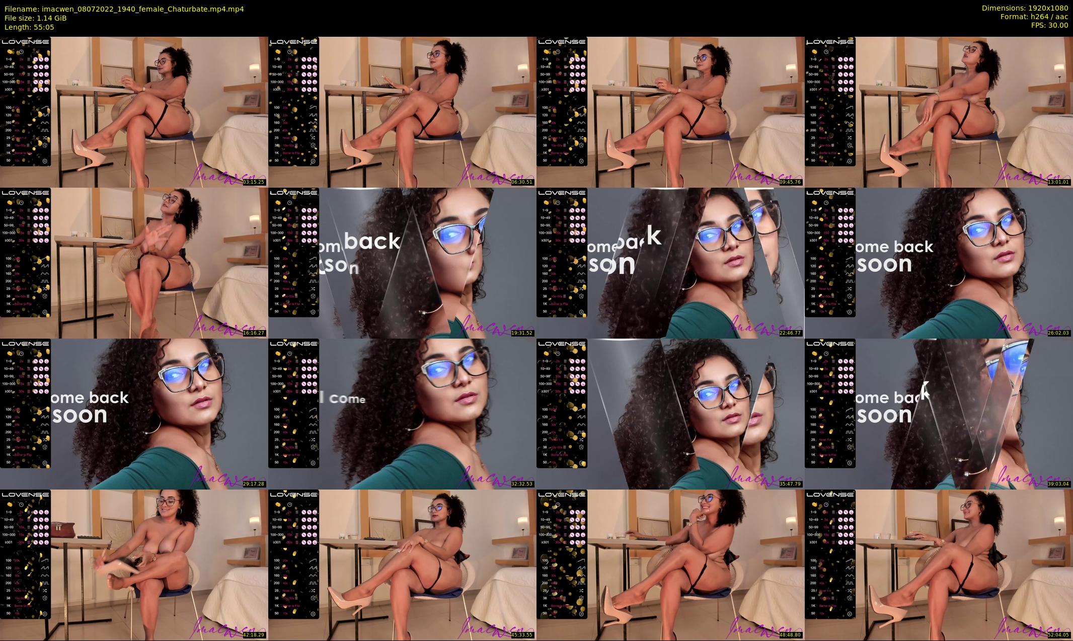 imacwen — 56 minute Chaturbate female cam show recording, 1080p, Jul 8, 2022