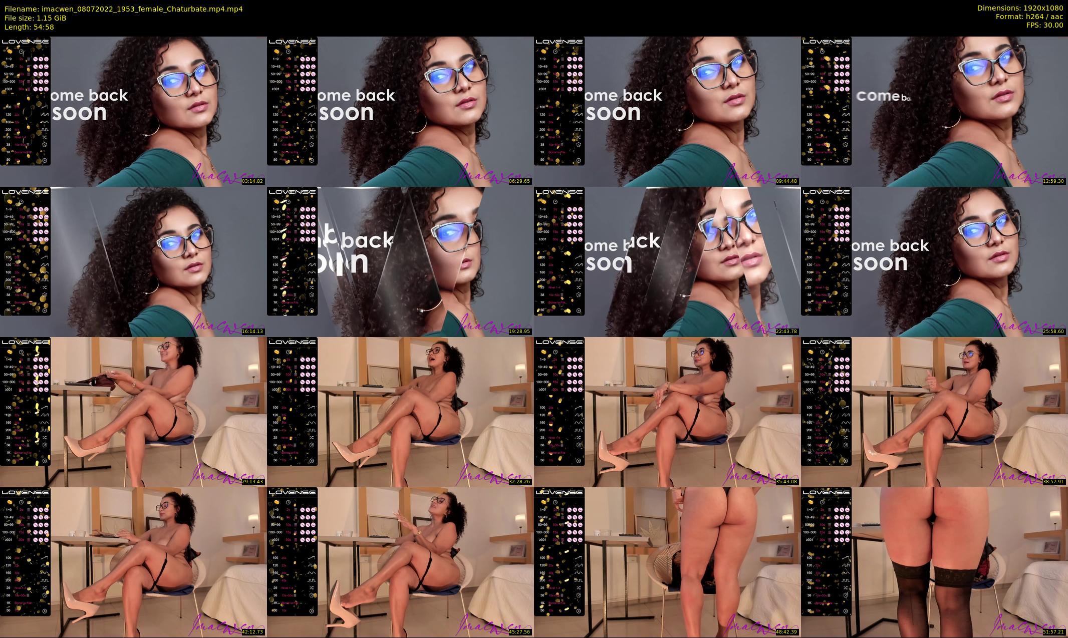 imacwen — 55 minute Chaturbate female cam show recording, 1080p, Jul 8, 2022