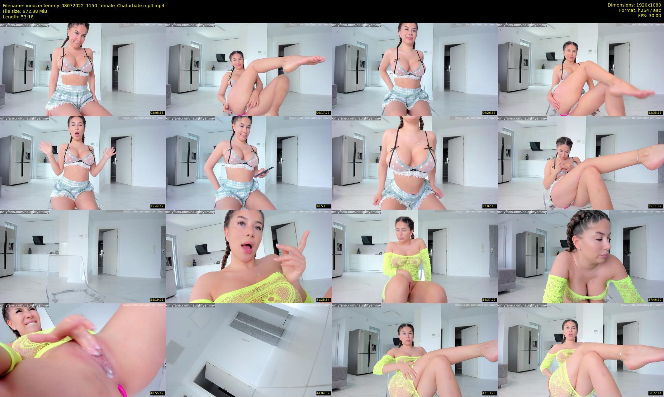 innocentemmy — 54 minute Chaturbate female cam show recording, 1080p, Jul 8, 2022