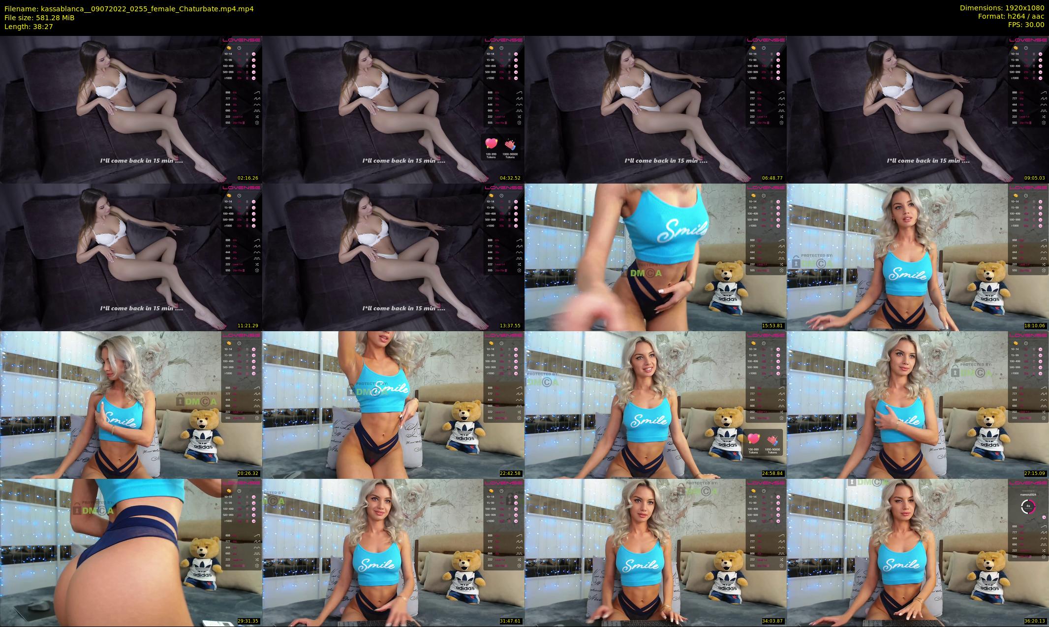 kassablanca_ — 39 minute Chaturbate female cam show recording, 1080p, Jul 9, 2022