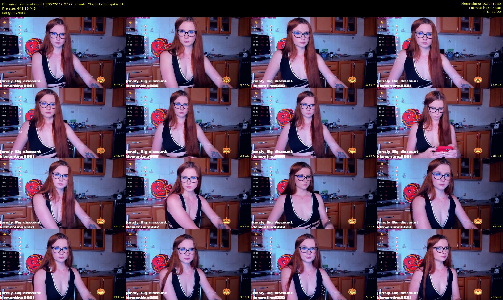klementinagirl — 25 minute Chaturbate female cam show recording, 1080p, Jul 8, 2022
