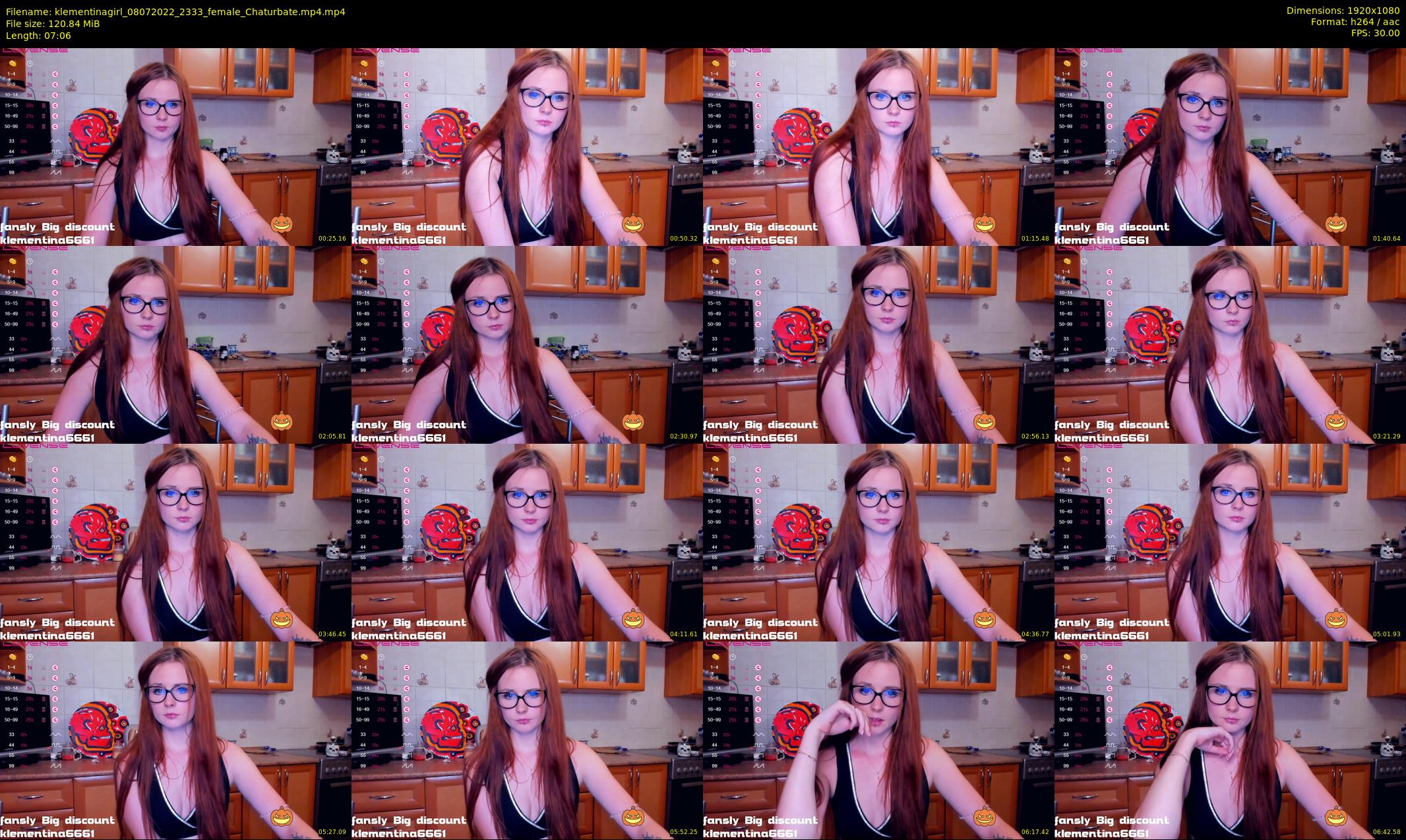 klementinagirl — 8 minute Chaturbate female cam show recording, 1080p, Jul 8, 2022