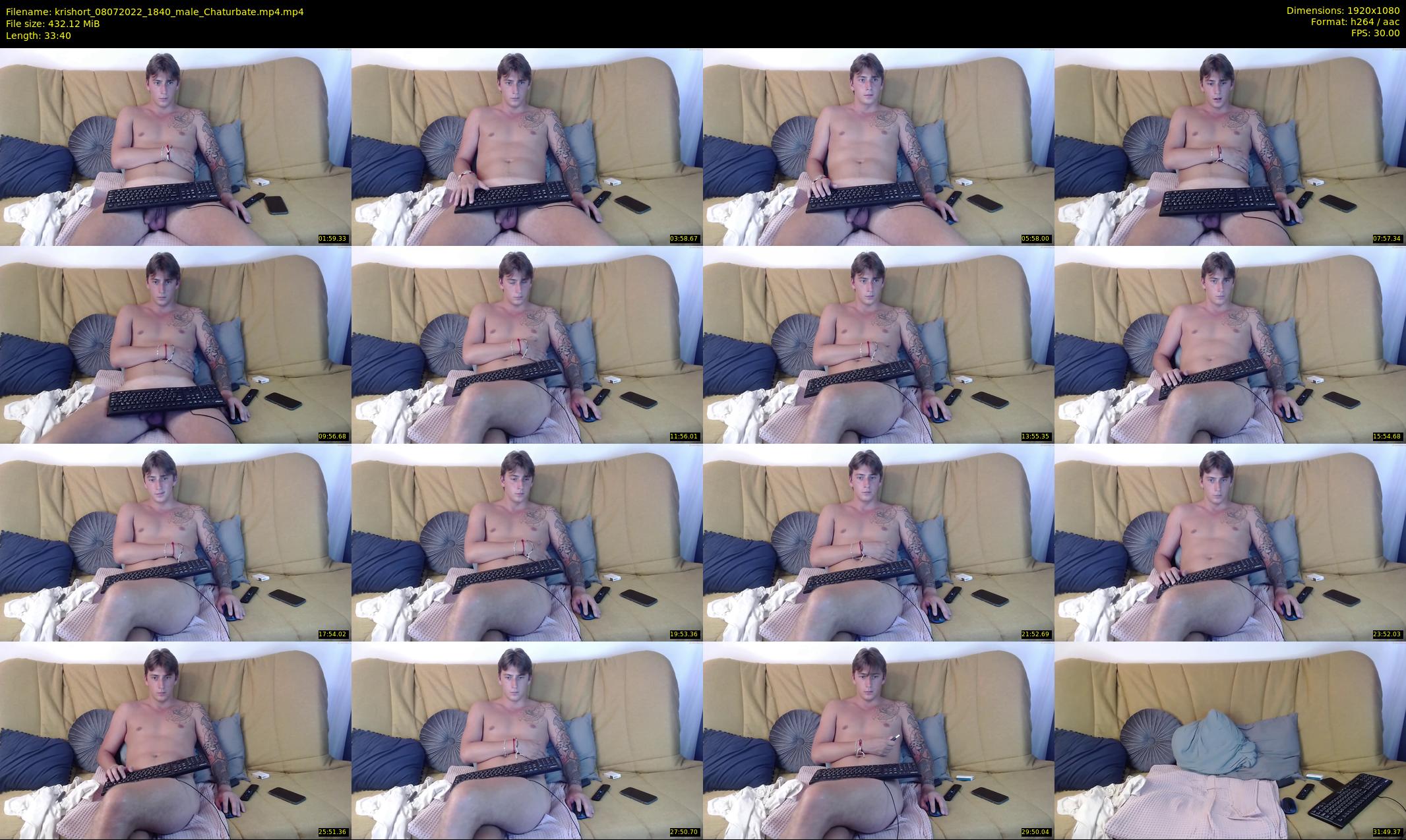 krishort — 34 minute Chaturbate male cam show recording, 1080p, Jul 8, 2022