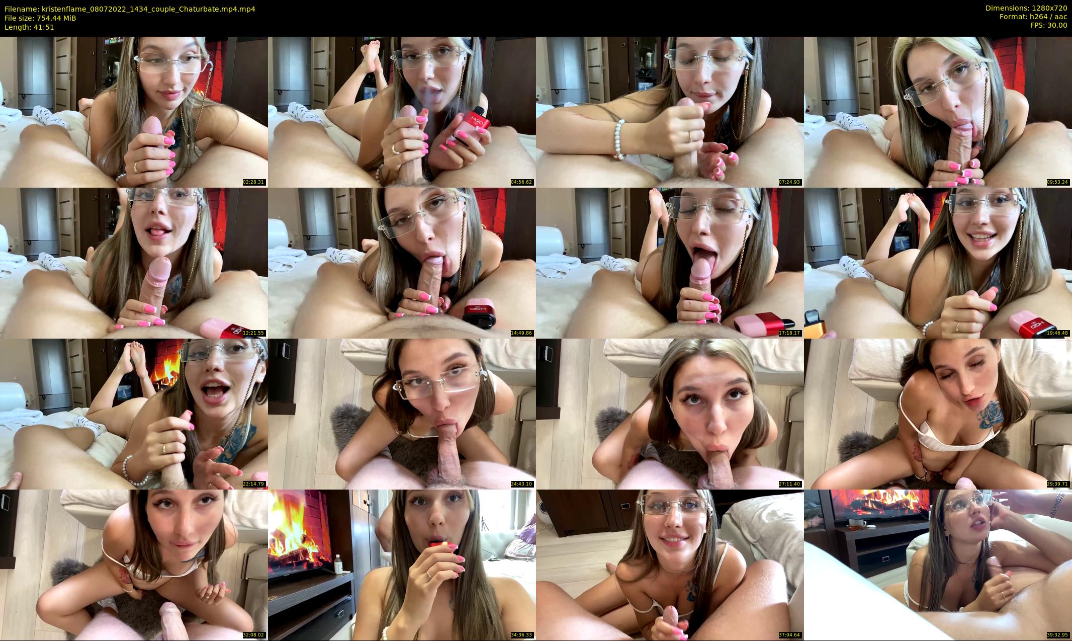 kristenflame — 42 minute Chaturbate couple cam show recording, 720p, Jul 8, 2022