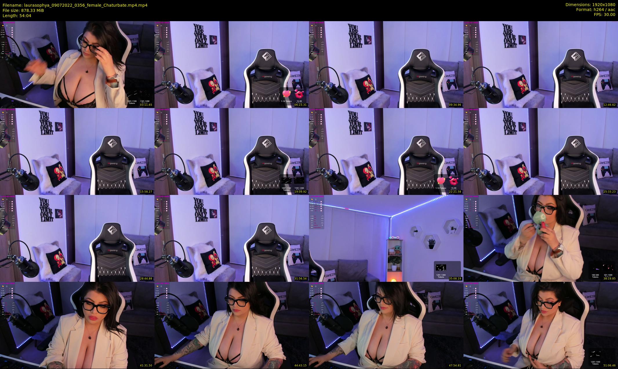 laurasophya — 55 minute Chaturbate female cam show recording, 1080p, Jul 9, 2022