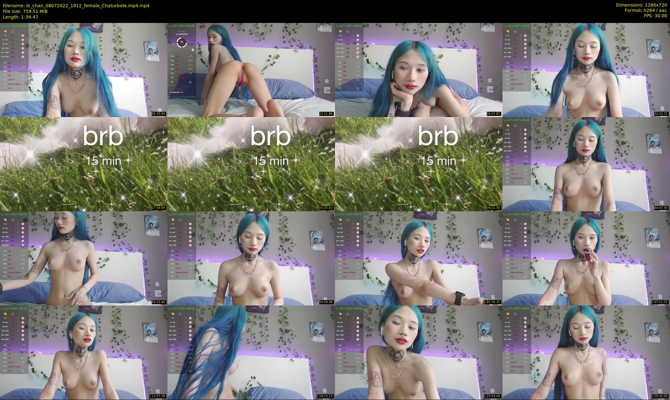 le_chan — 95 minute Chaturbate female cam show recording, 720p, Jul 8, 2022