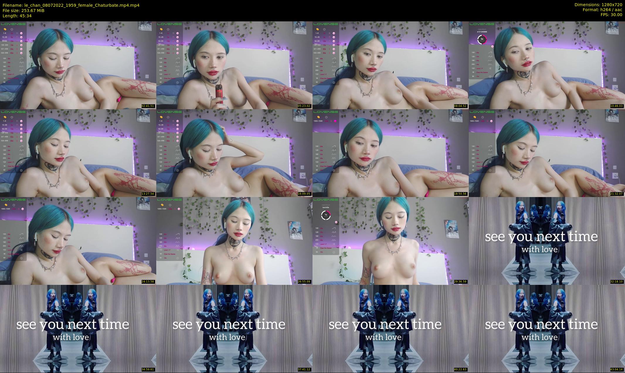 le_chan — 46 minute Chaturbate female cam show recording, 720p, Jul 8, 2022