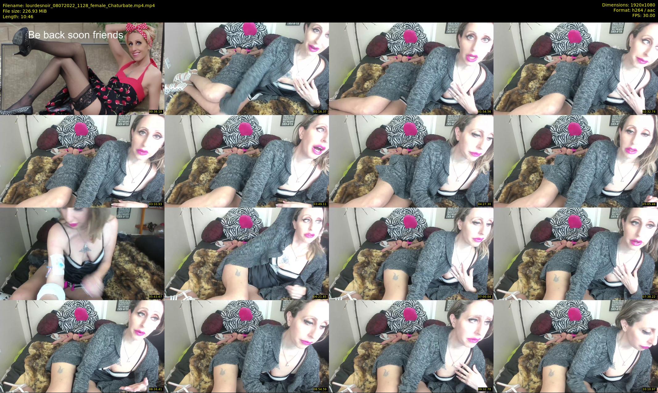lourdesnoir — 11 minute Chaturbate female cam show recording, 1080p, Jul 8, 2022