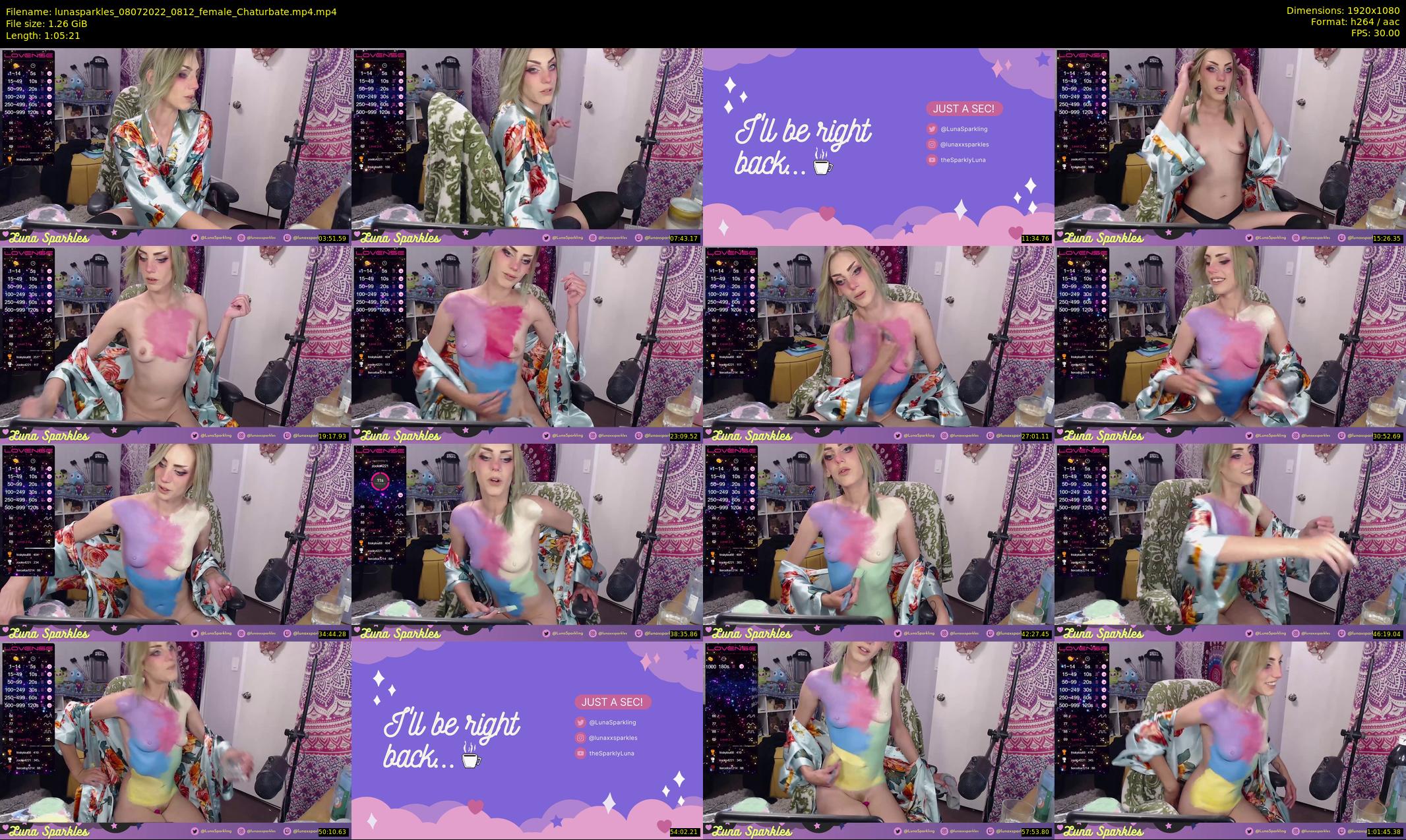 lunasparkles — 66 minute Chaturbate female cam show recording, 1080p, Jul 8, 2022