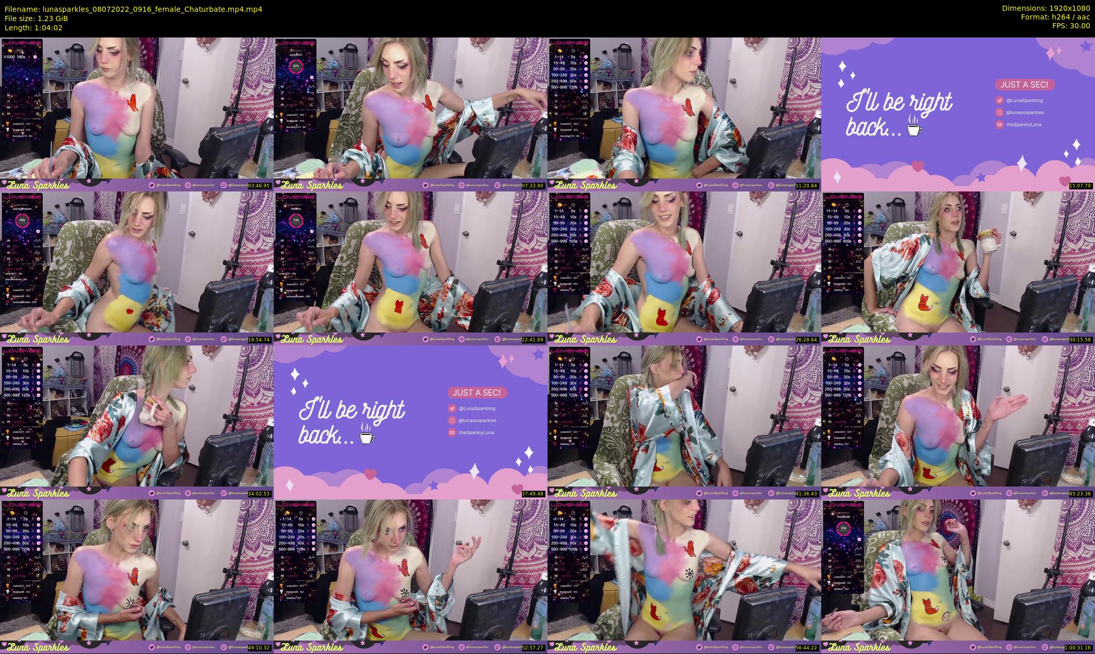 lunasparkles — 65 minute Chaturbate female cam show recording, 1080p, Jul 8, 2022