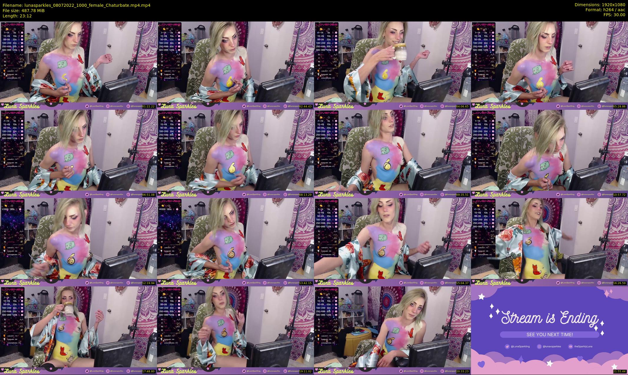lunasparkles — 24 minute Chaturbate female cam show recording, 1080p, Jul 8, 2022