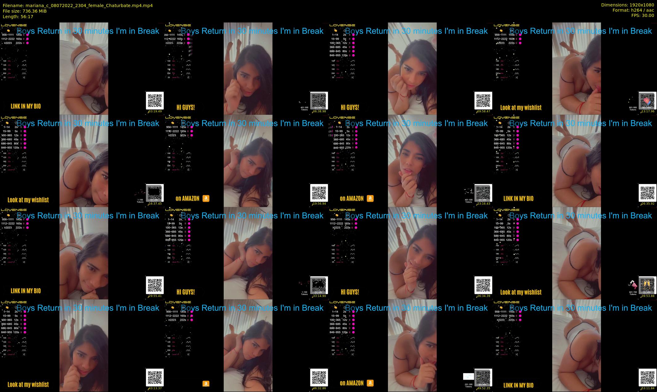 mariana_c — 57 minute Chaturbate female cam show recording, 1080p, Jul 8, 2022