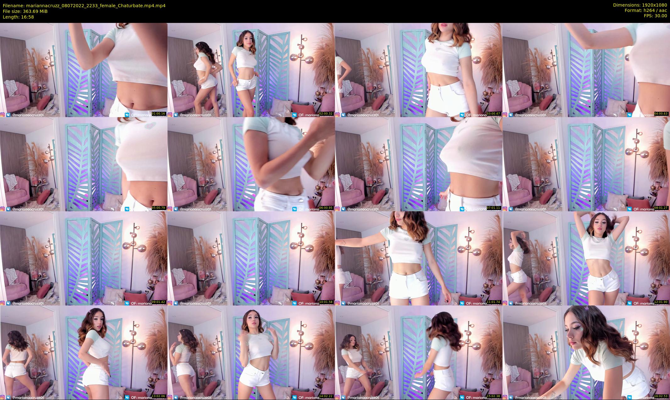 mariannacruzz — 17 minute Chaturbate female cam show recording, 1080p, Jul 8, 2022