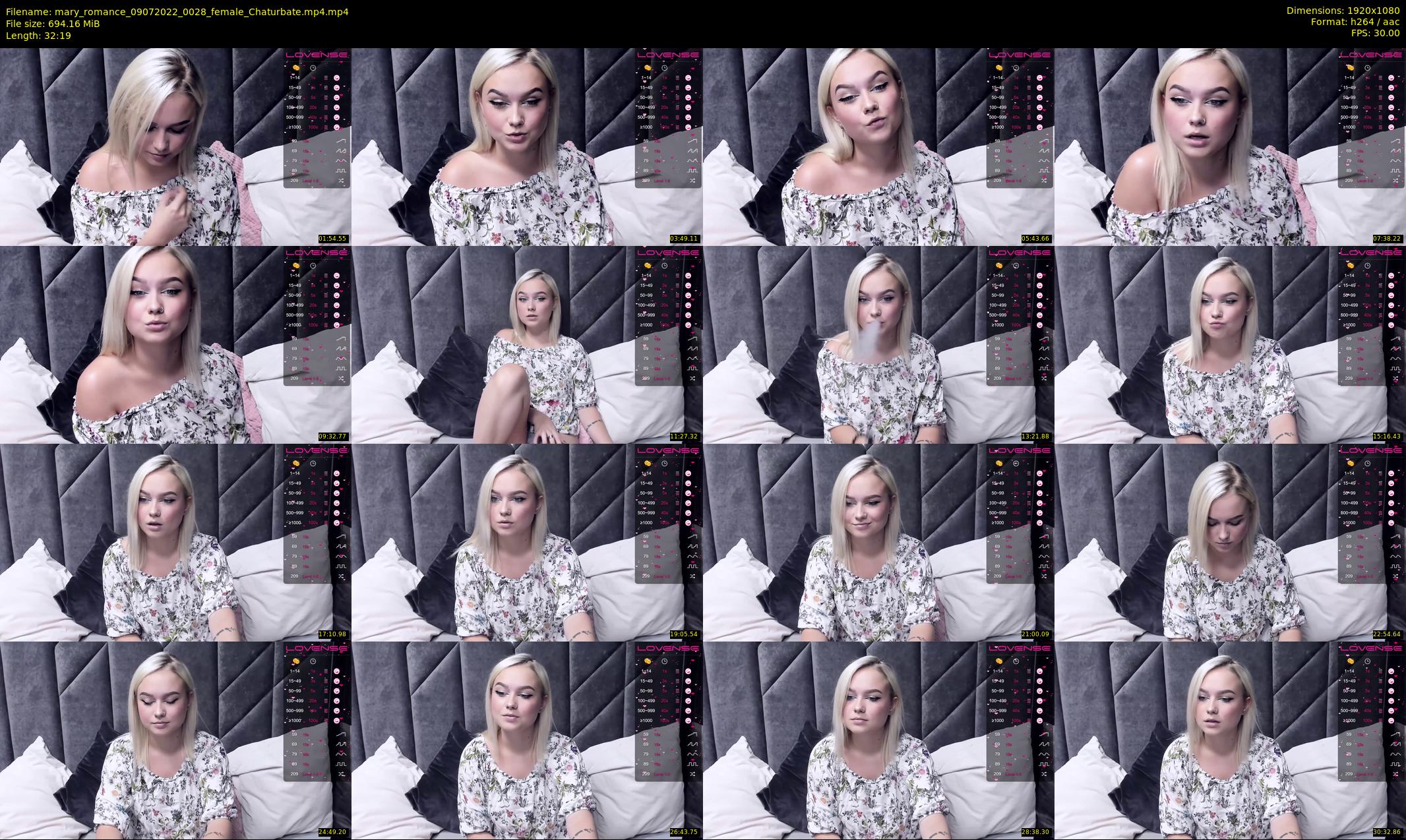 mary_romance — 33 minute Chaturbate female cam show recording, 1080p, Jul 9, 2022