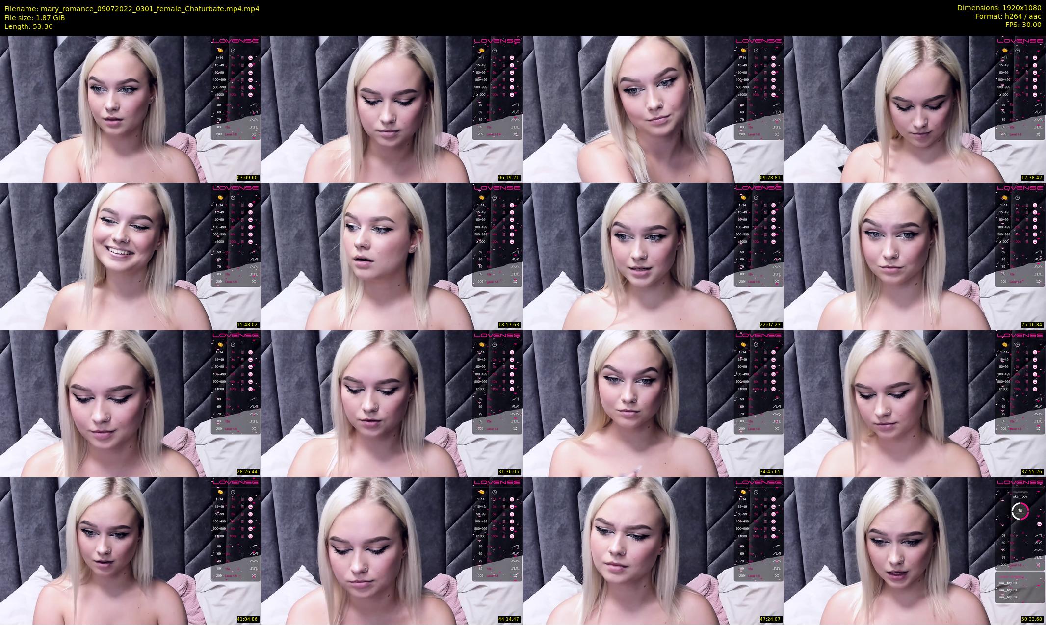 mary_romance — 54 minute Chaturbate female cam show recording, 1080p, Jul 9, 2022