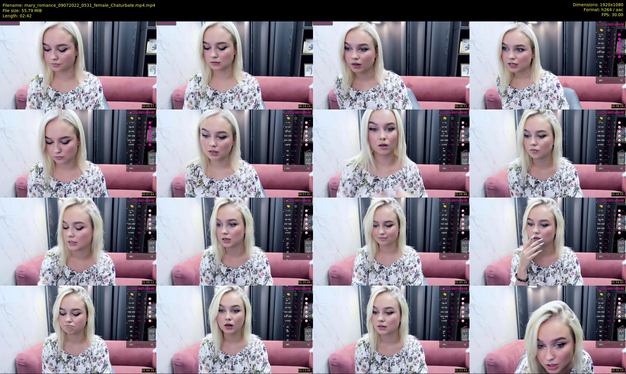 mary_romance — 3 minute Chaturbate female cam show recording, 1080p, Jul 9, 2022