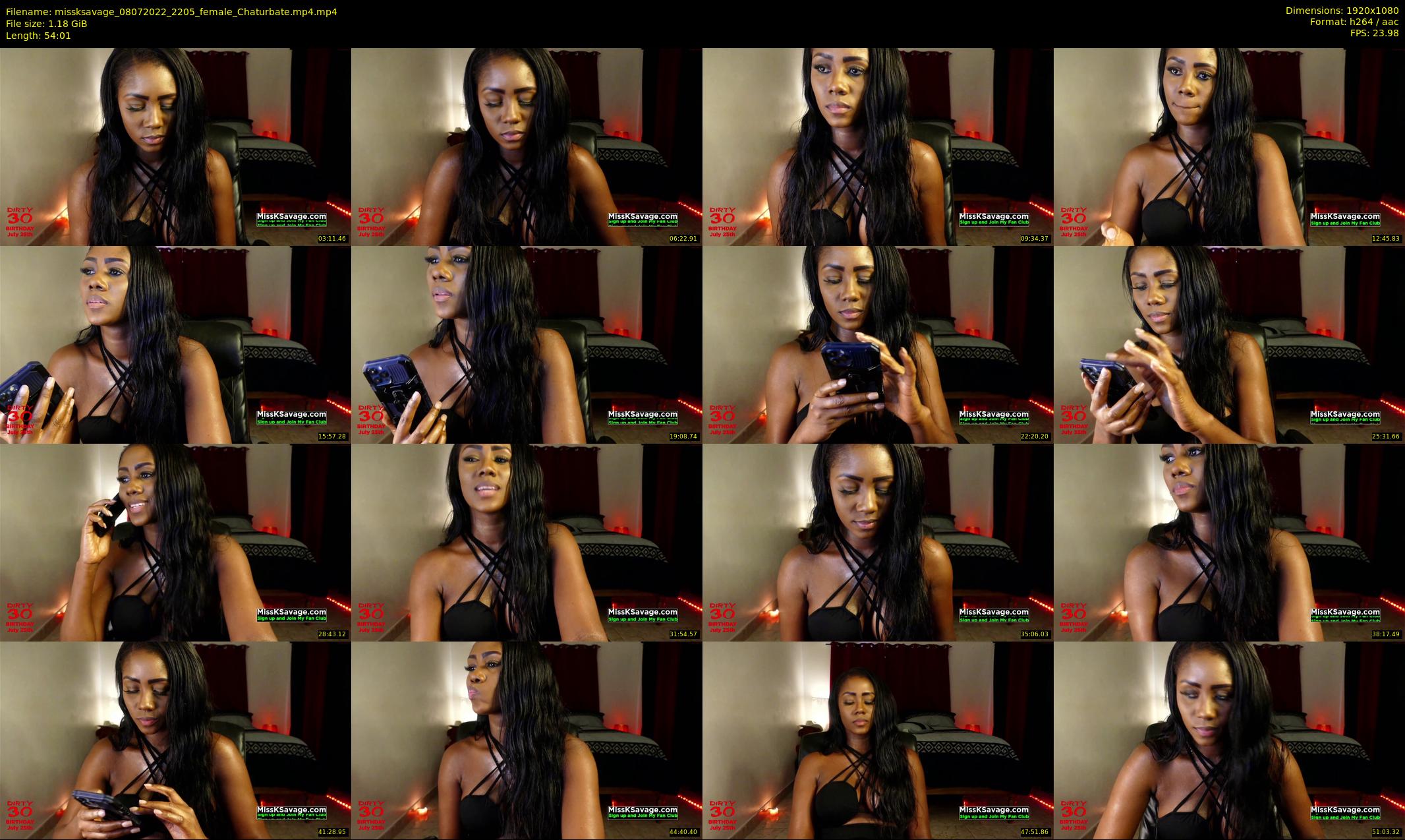 missksavage — 55 minute Chaturbate female cam show recording, 1080p, Jul 8, 2022
