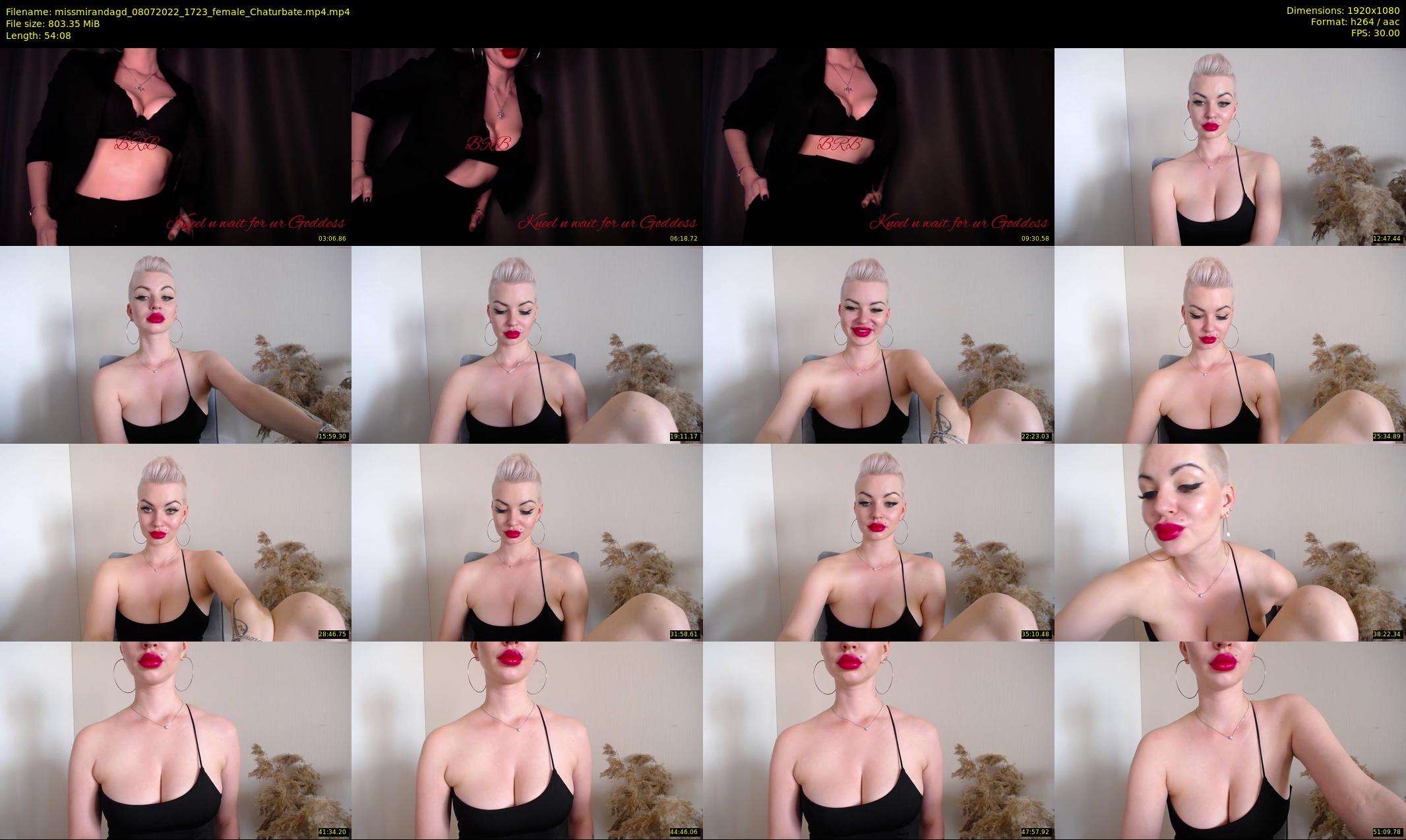 missmirandagd — 55 minute Chaturbate female cam show recording, 1080p, Jul 8, 2022
