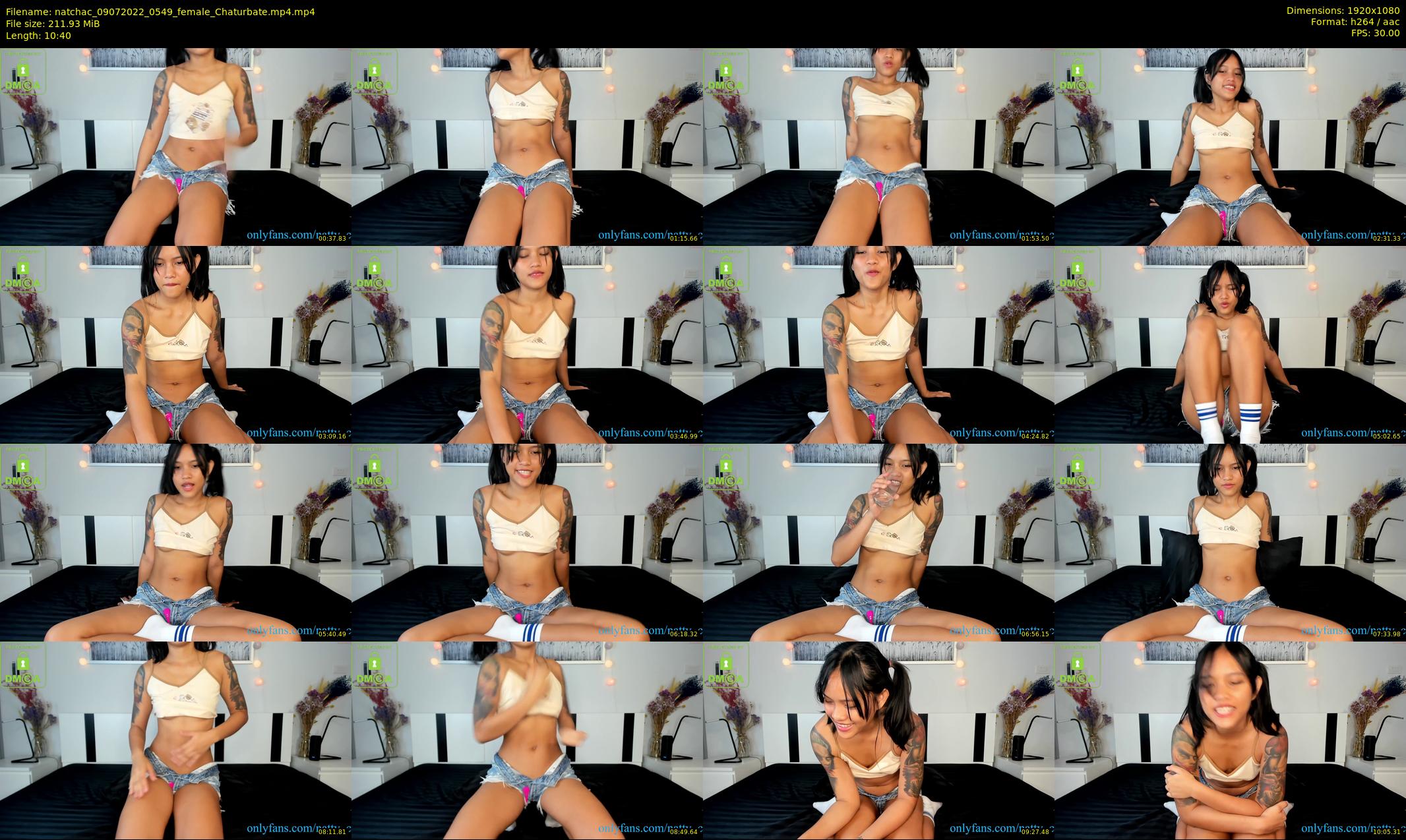 natchac — 11 minute Chaturbate female cam show recording, 1080p, Jul 9, 2022