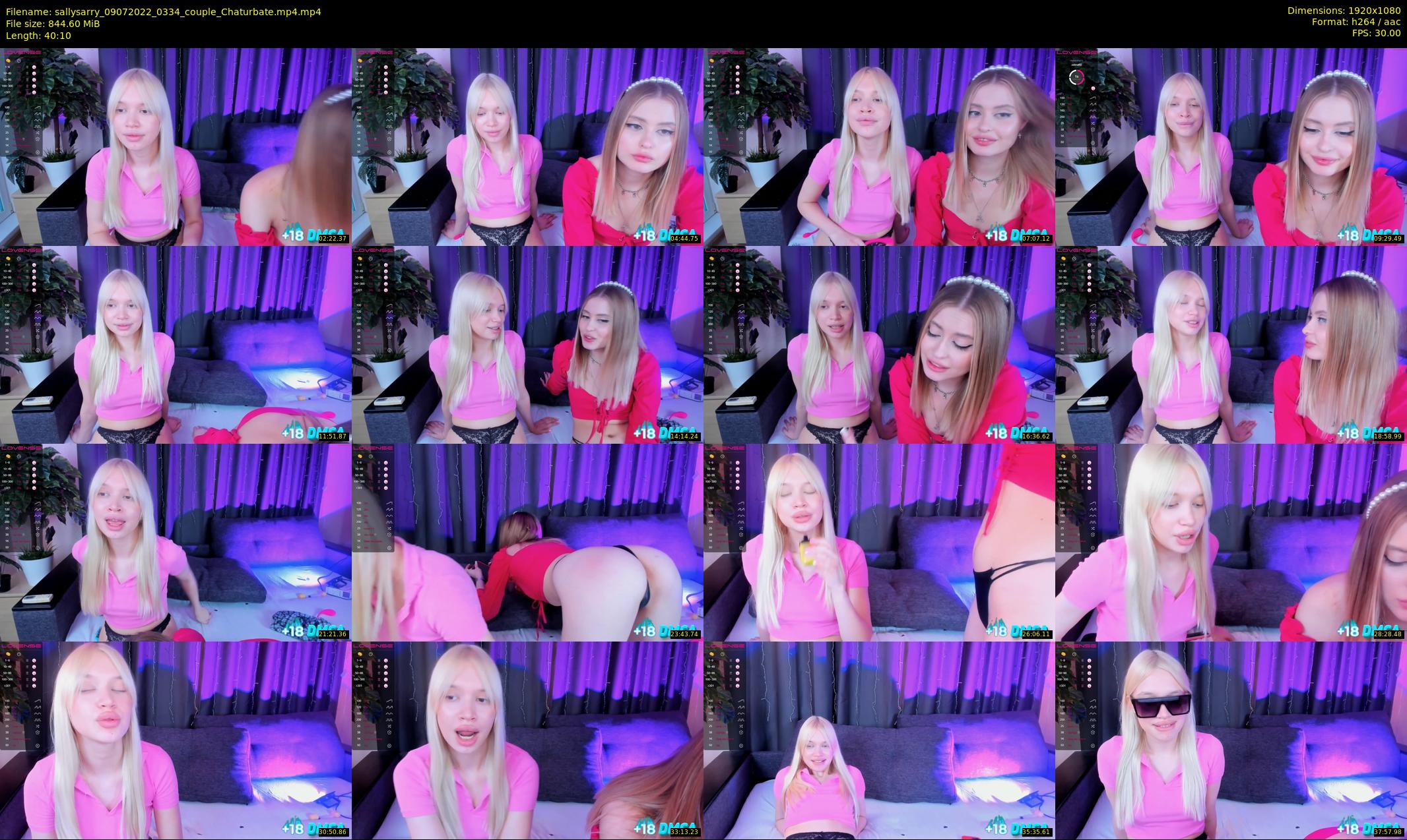 sallysarry — 41 minute Chaturbate couple cam show recording, 1080p, Jul 9, 2022