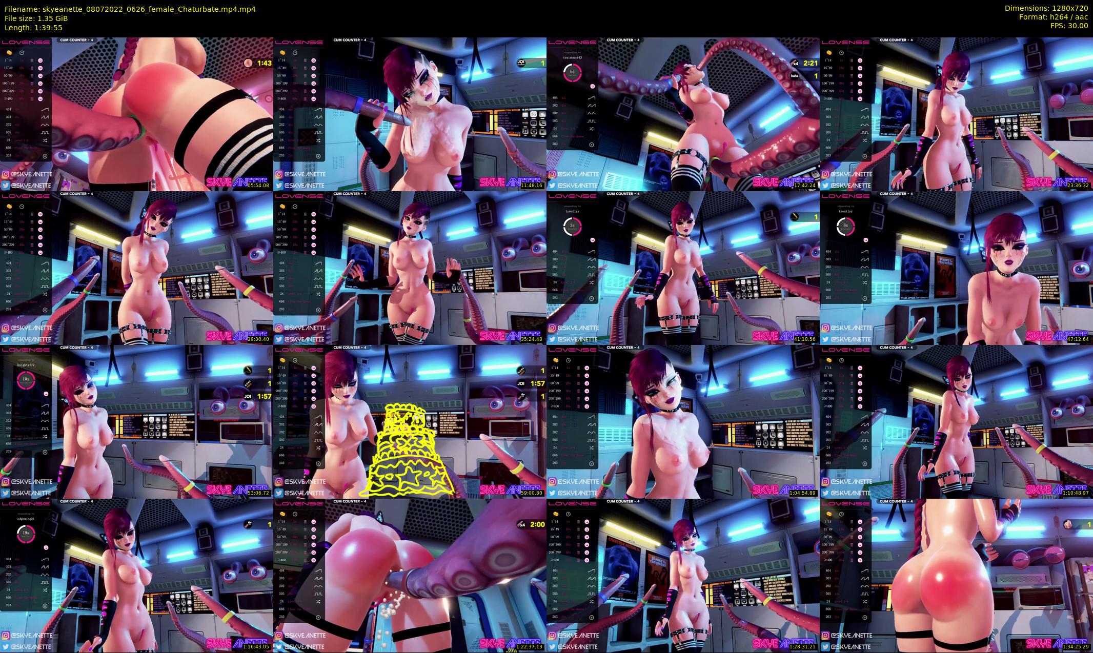 skyeanette — 100 minute Chaturbate female cam show recording, 720p, Jul 8, 2022