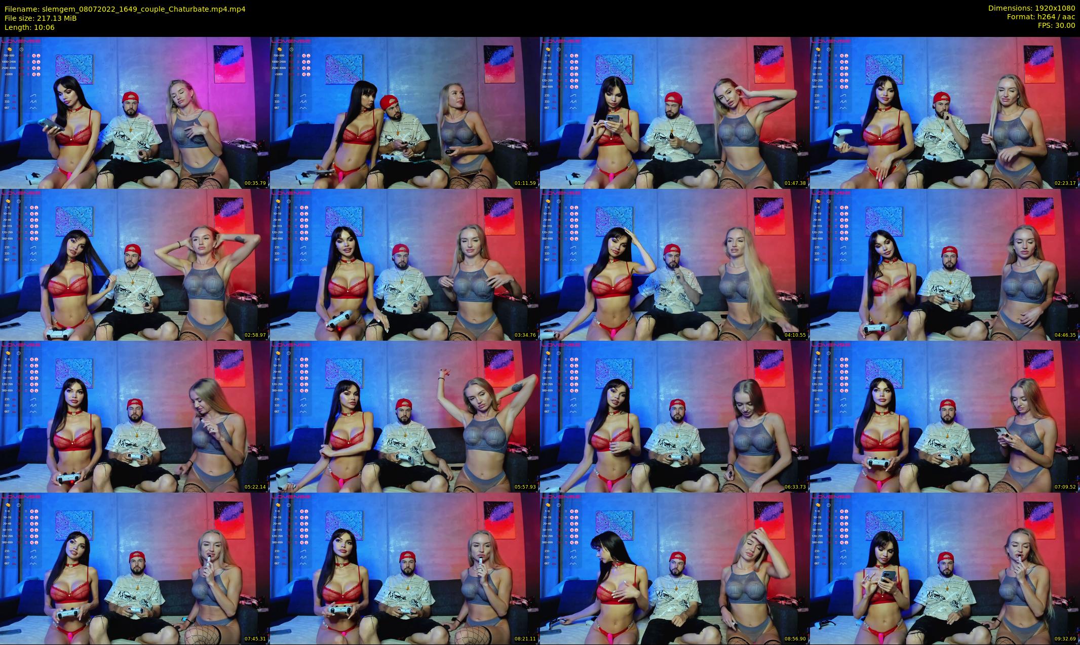 slemgem — 11 minute Chaturbate couple cam show recording, 1080p, Jul 8, 2022