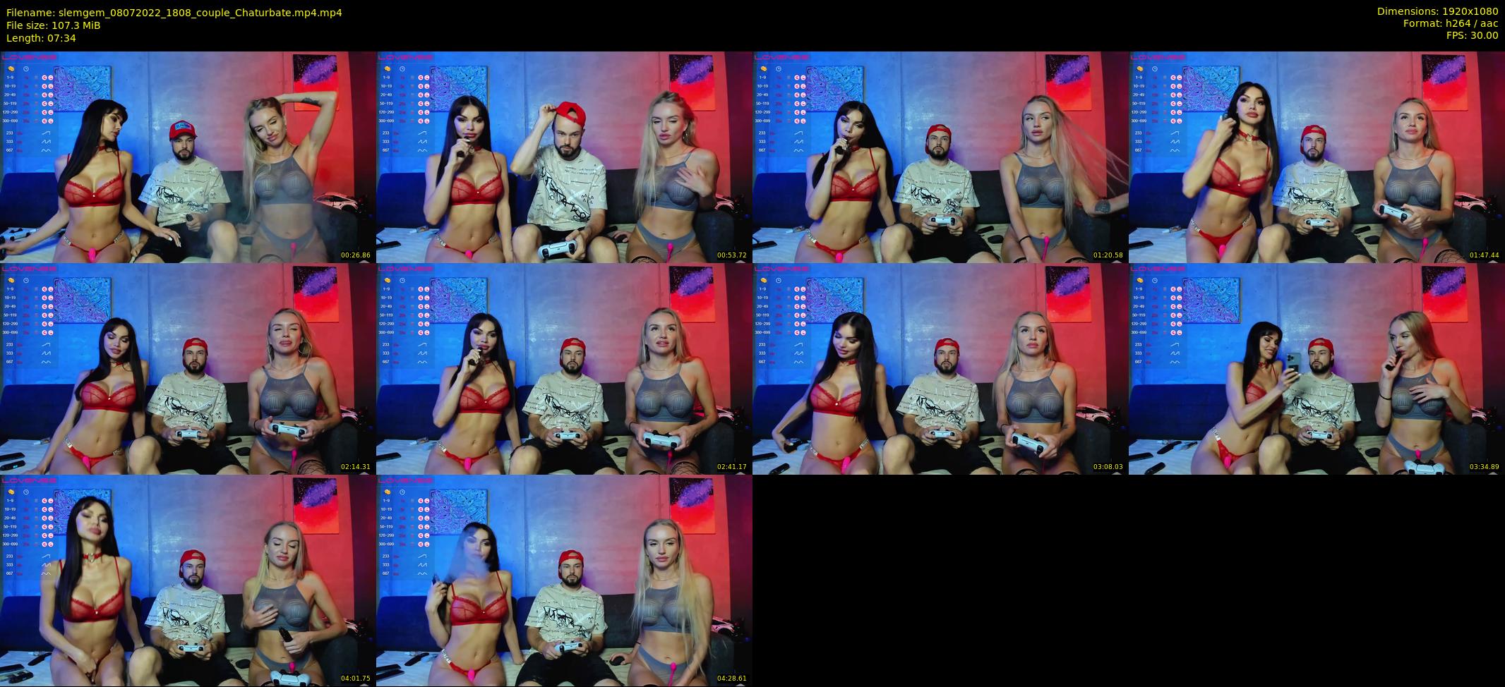 slemgem — 8 minute Chaturbate couple cam show recording, 1080p, Jul 8, 2022