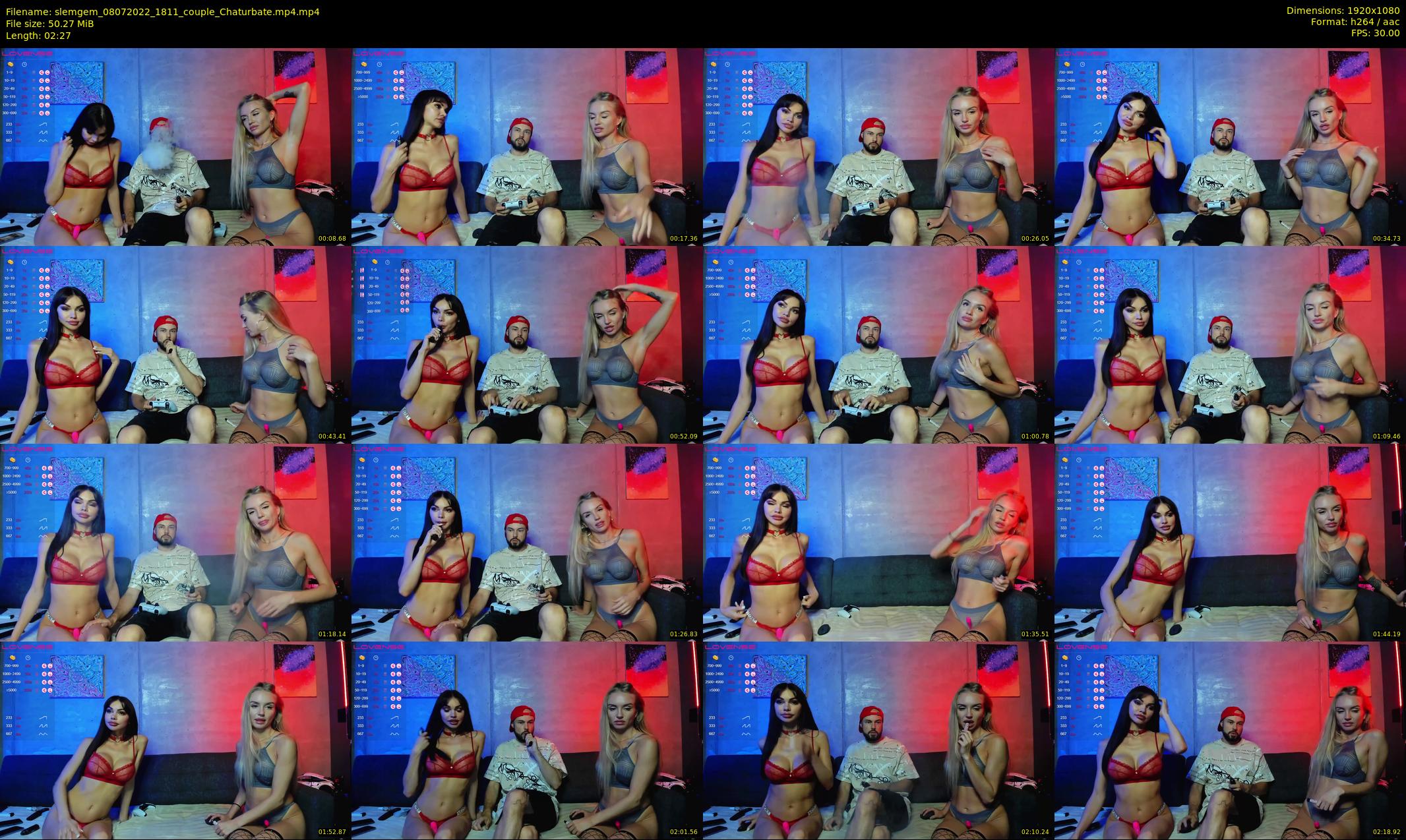 slemgem — 3 minute Chaturbate couple cam show recording, 1080p, Jul 8, 2022