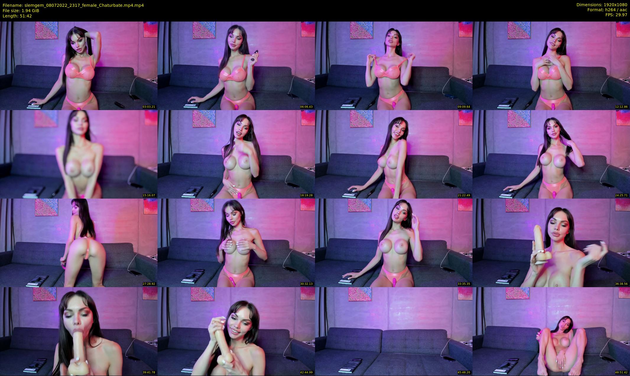 slemgem — 52 minute Chaturbate couple cam show recording, 1080p, Jul 8, 2022