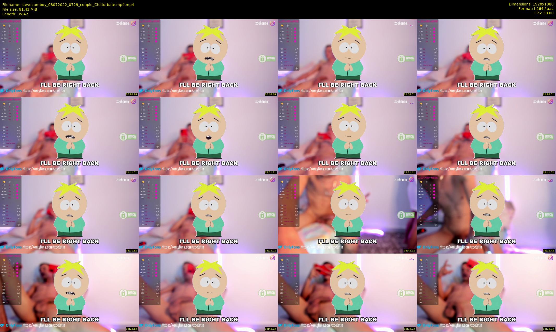 stevecumboy — 6 minute Chaturbate couple cam show recording, 1080p, Jul 8, 2022